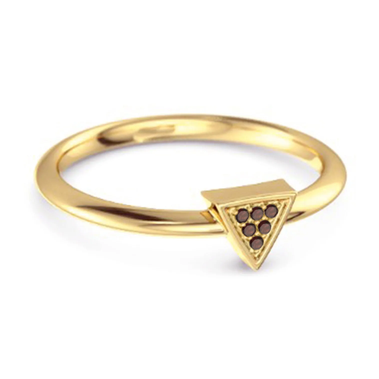 0.12Ct Garnet Love & Pride 925 Sterling Silver Stacking Ring