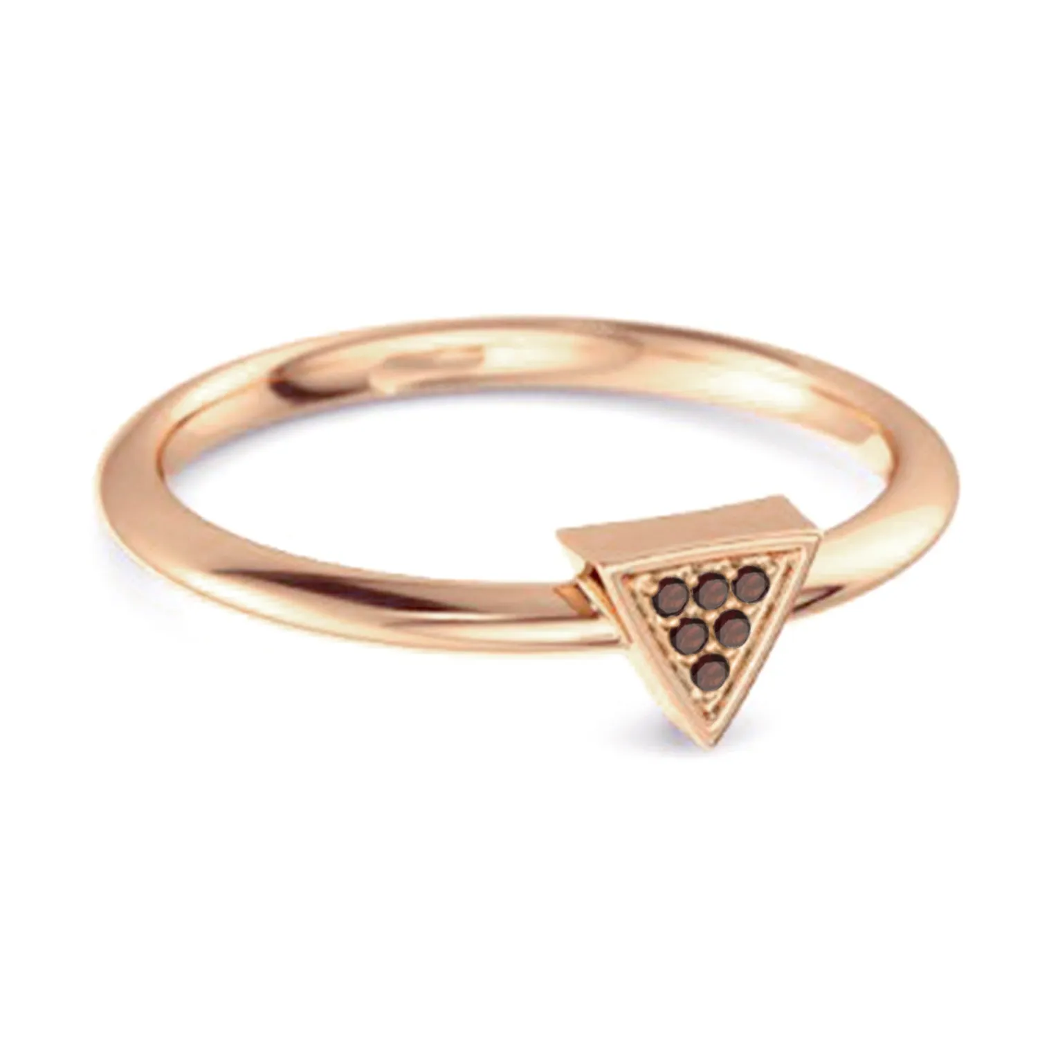 0.12Ct Garnet Love & Pride 925 Sterling Silver Stacking Ring