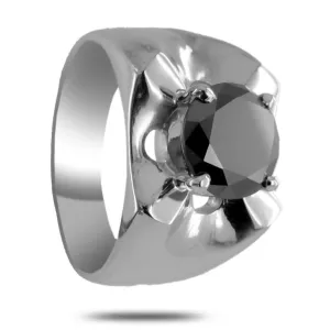 1 Ct Round Black Diamond Ring in 925 Sterling Silver. AAA Certified! Amazing Collection & Great Shine