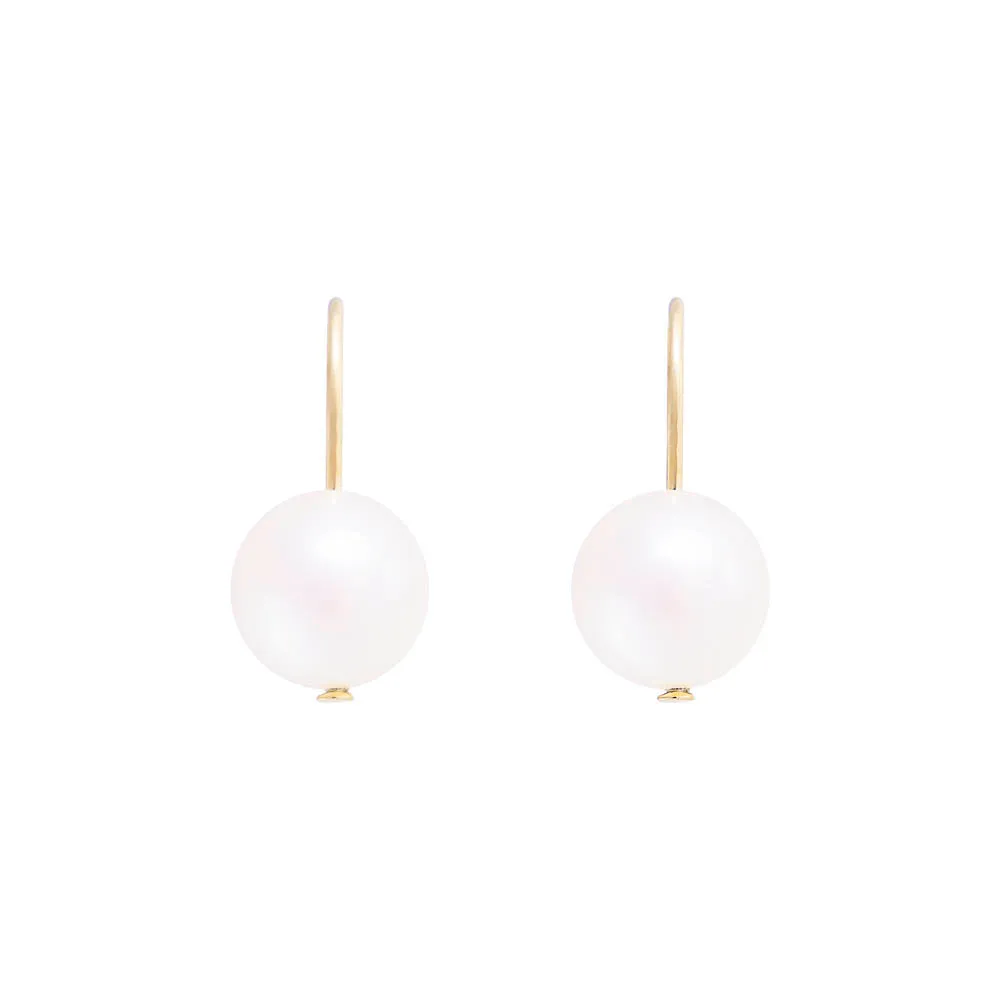14K GOLD FRESHWATER PEARL ANNA HOOKS