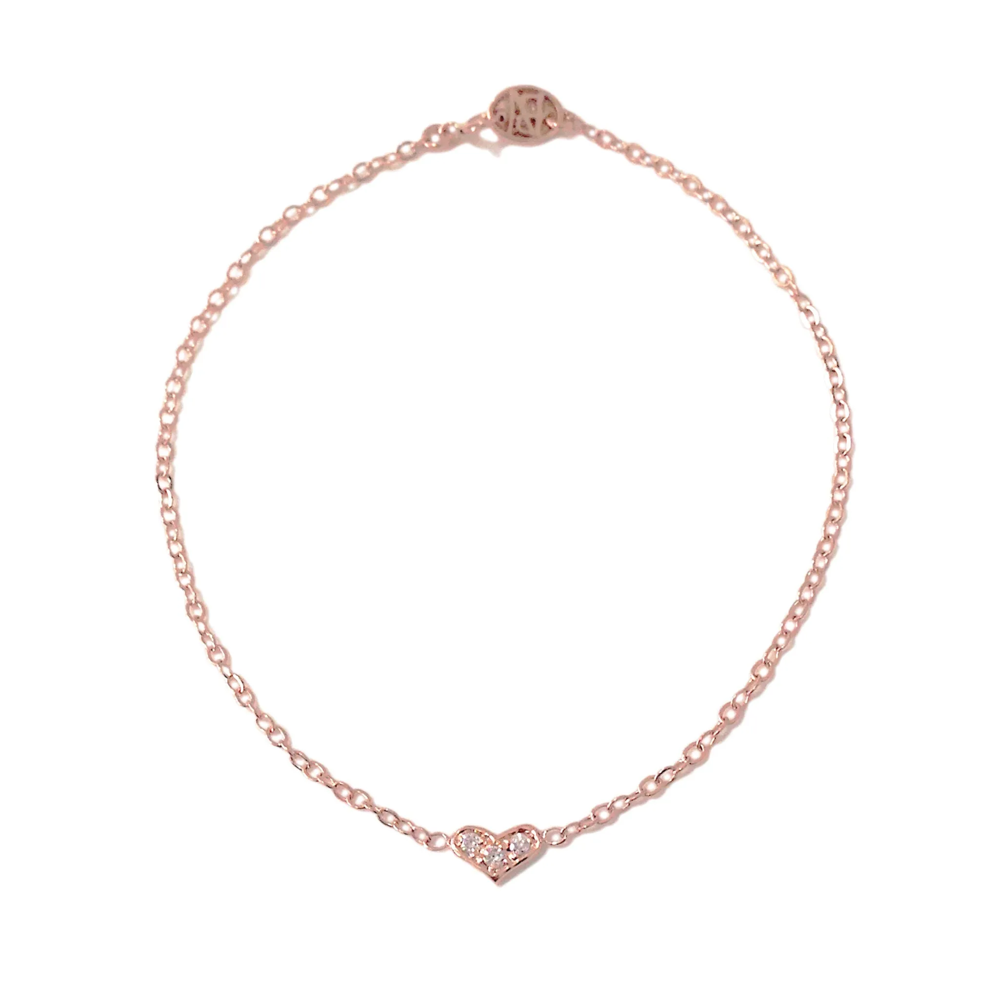 14K Gold Pavé Diamond XS Sweetheart Bracelet