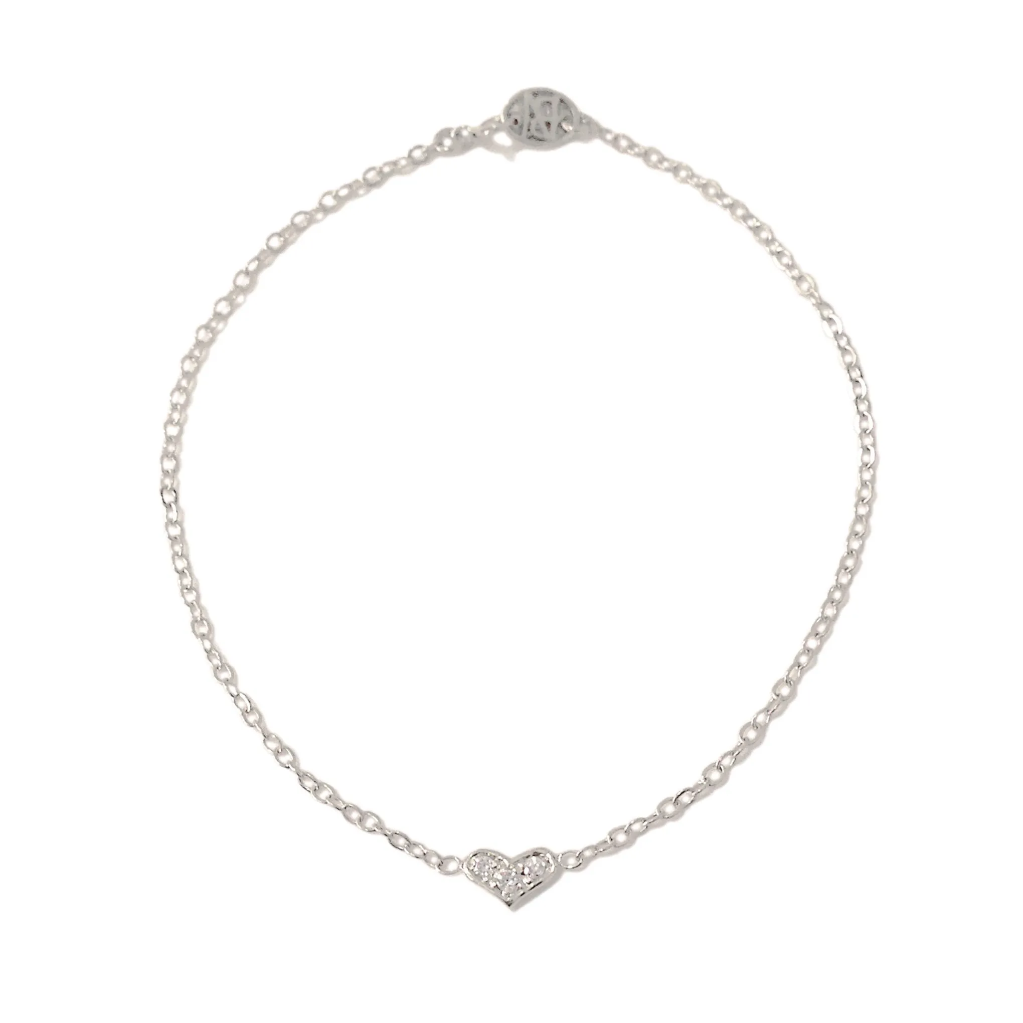 14K Gold Pavé Diamond XS Sweetheart Bracelet