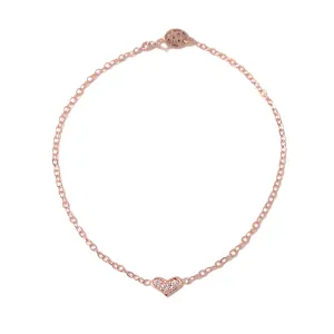 14K Gold Pavé Diamond XS Sweetheart Bracelet