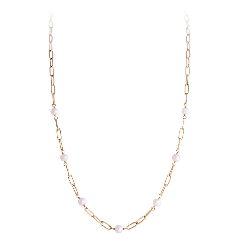 14K GOLD PEARL ELLA NECKLACE