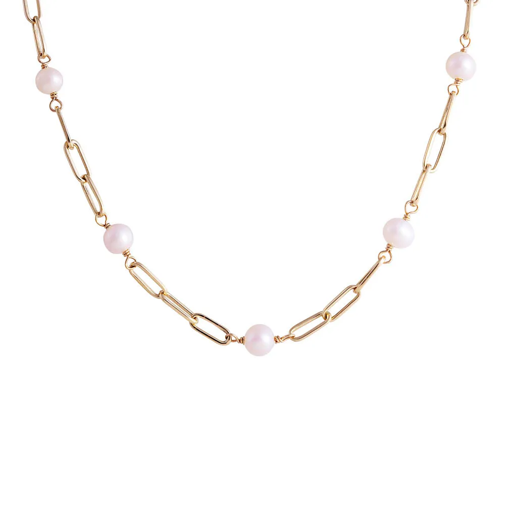 14K GOLD PEARL ELLA NECKLACE