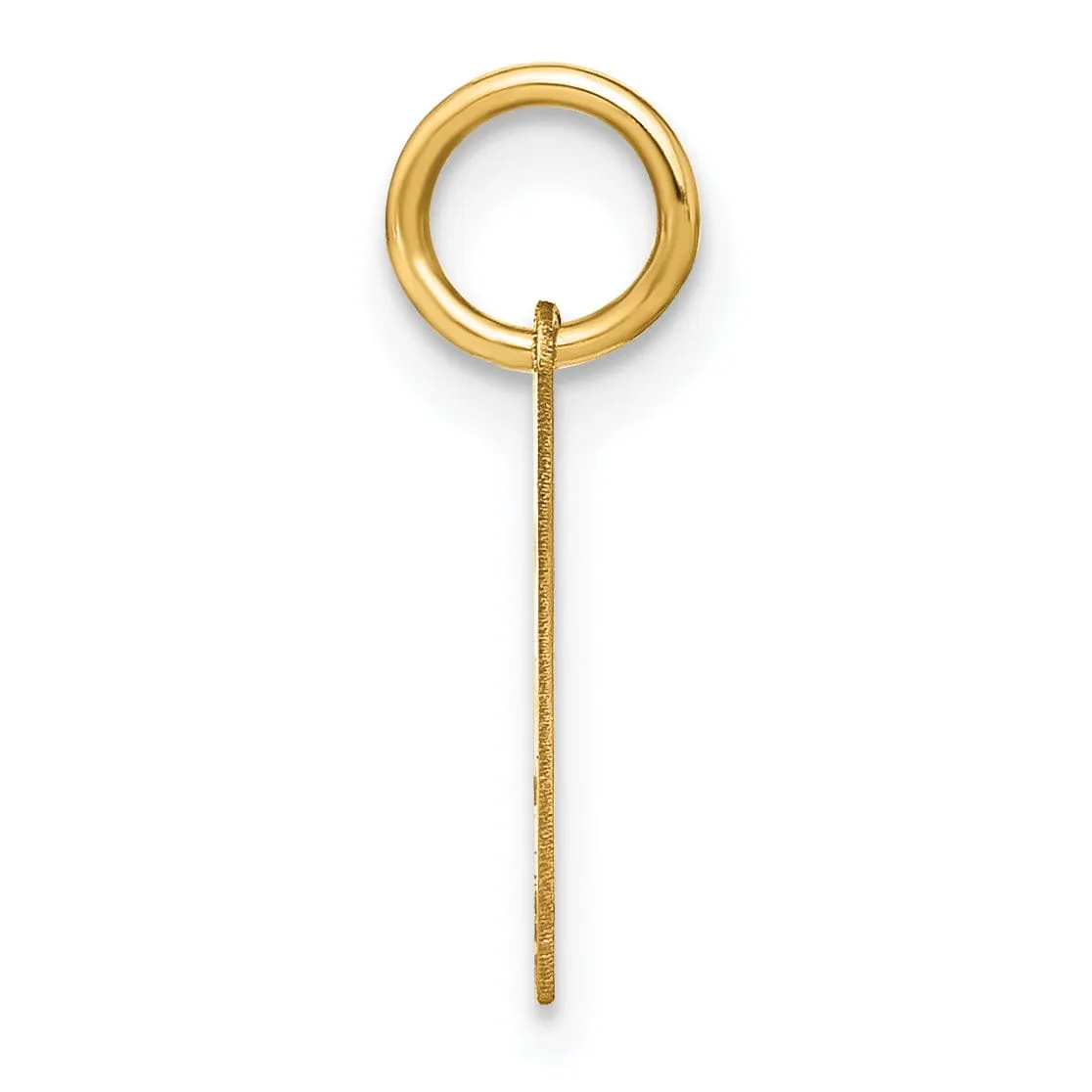 14k Yellow Gold Heart Cut-Out Letter R Initial Pendant