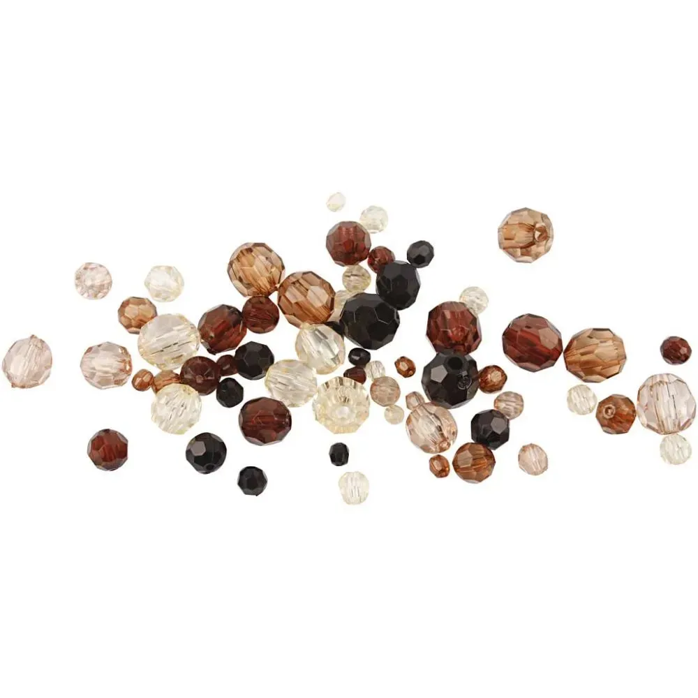 170 x Golden Harmony Faceted Crystal Beads Jewellery Making Supplies Crafts 45g