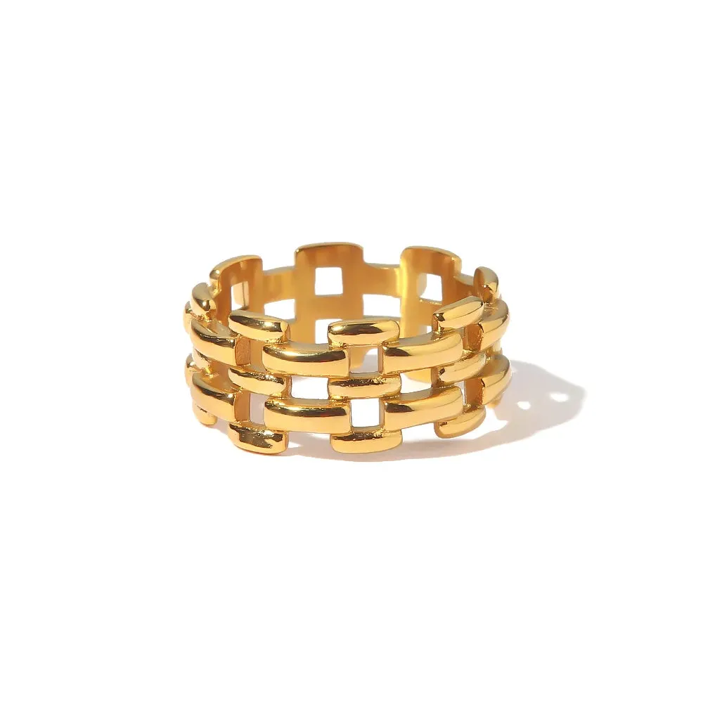 18k Rice Bead Ring