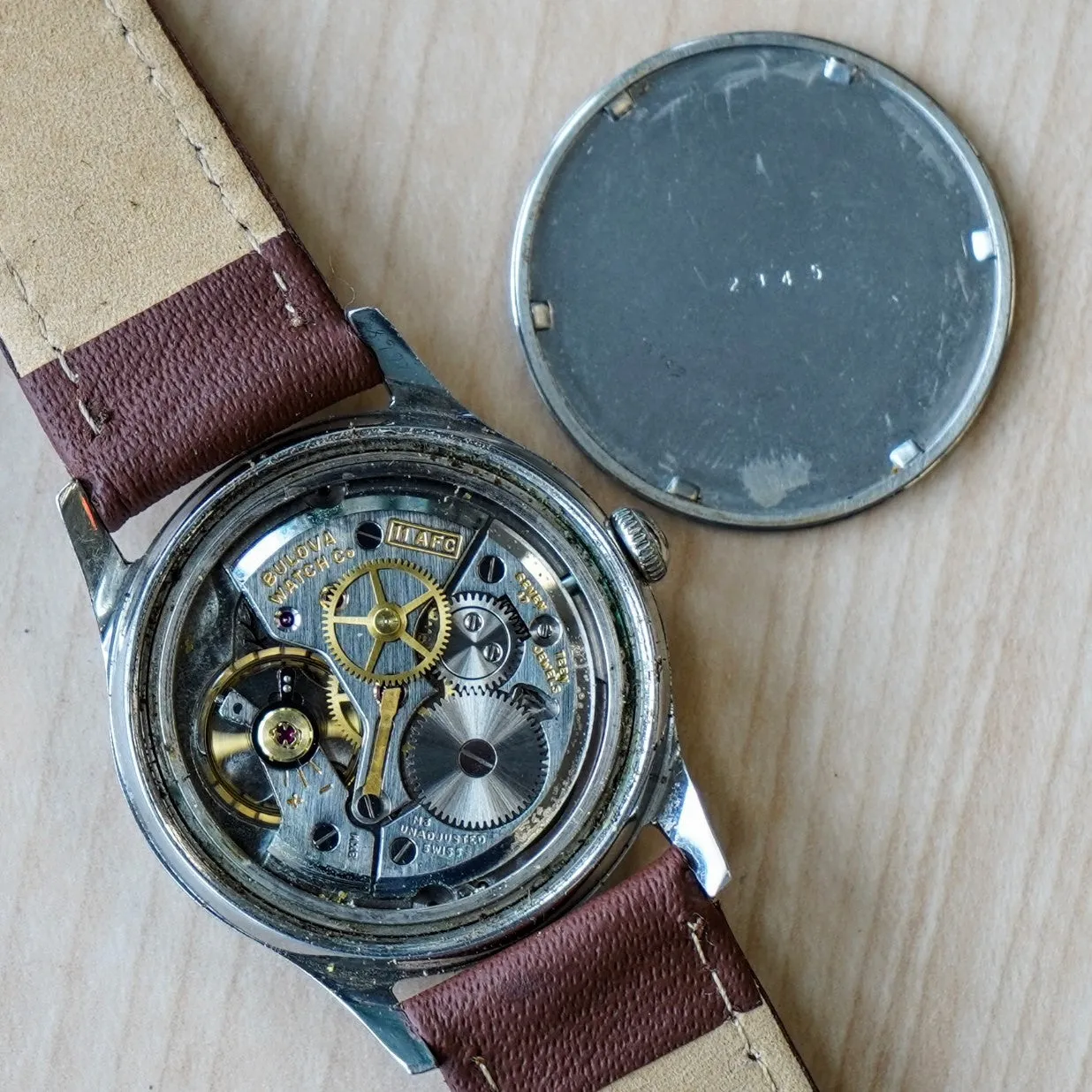 1953 BULOVA Sea King "A" Watch 17 Jewels Cal. 11AFC 32mm Swiss Mechanical Wristwatch