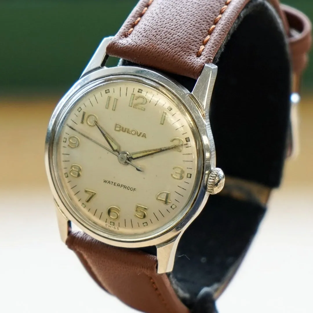 1953 BULOVA Sea King "A" Watch 17 Jewels Cal. 11AFC 32mm Swiss Mechanical Wristwatch
