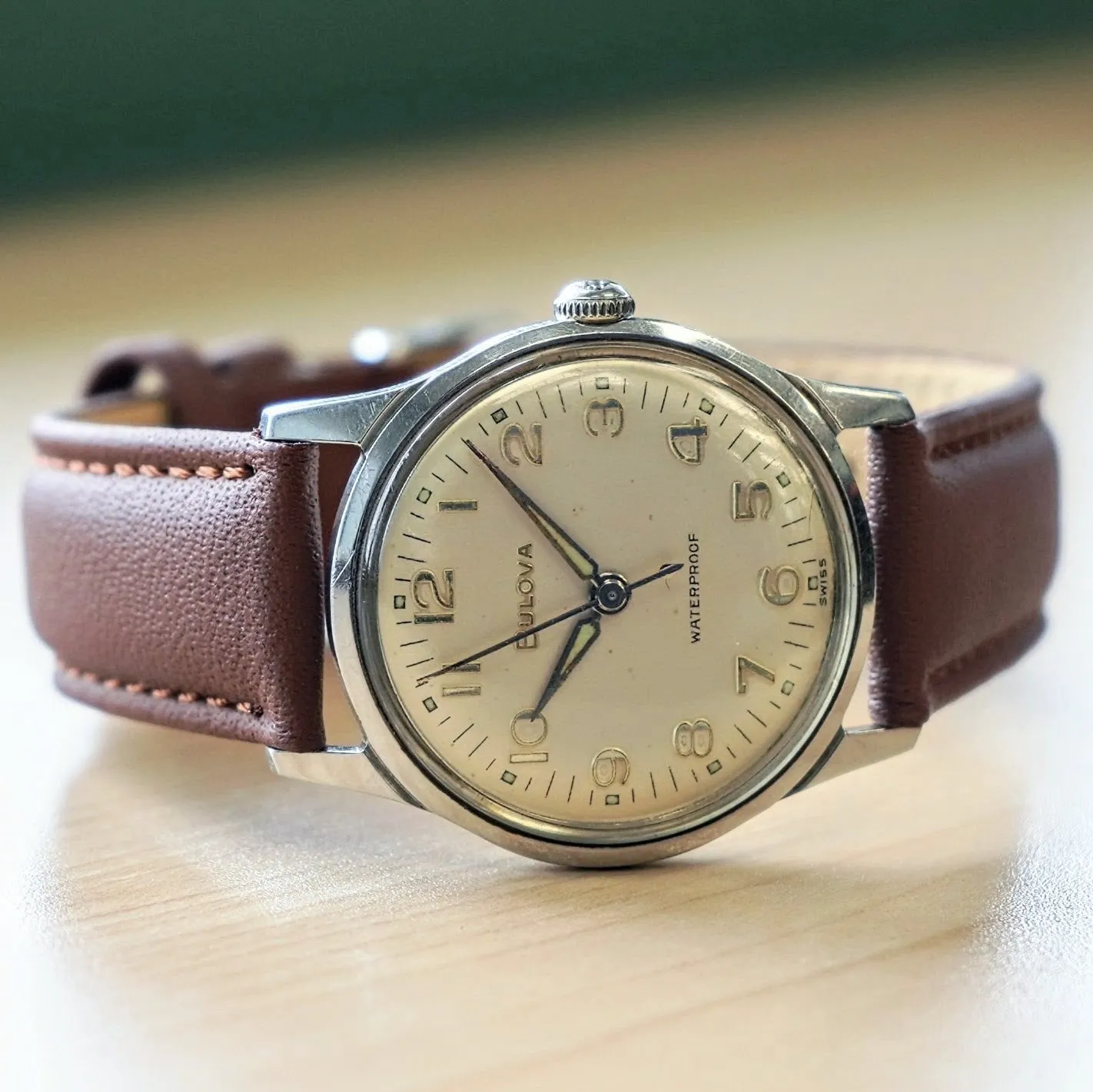 1953 BULOVA Sea King "A" Watch 17 Jewels Cal. 11AFC 32mm Swiss Mechanical Wristwatch