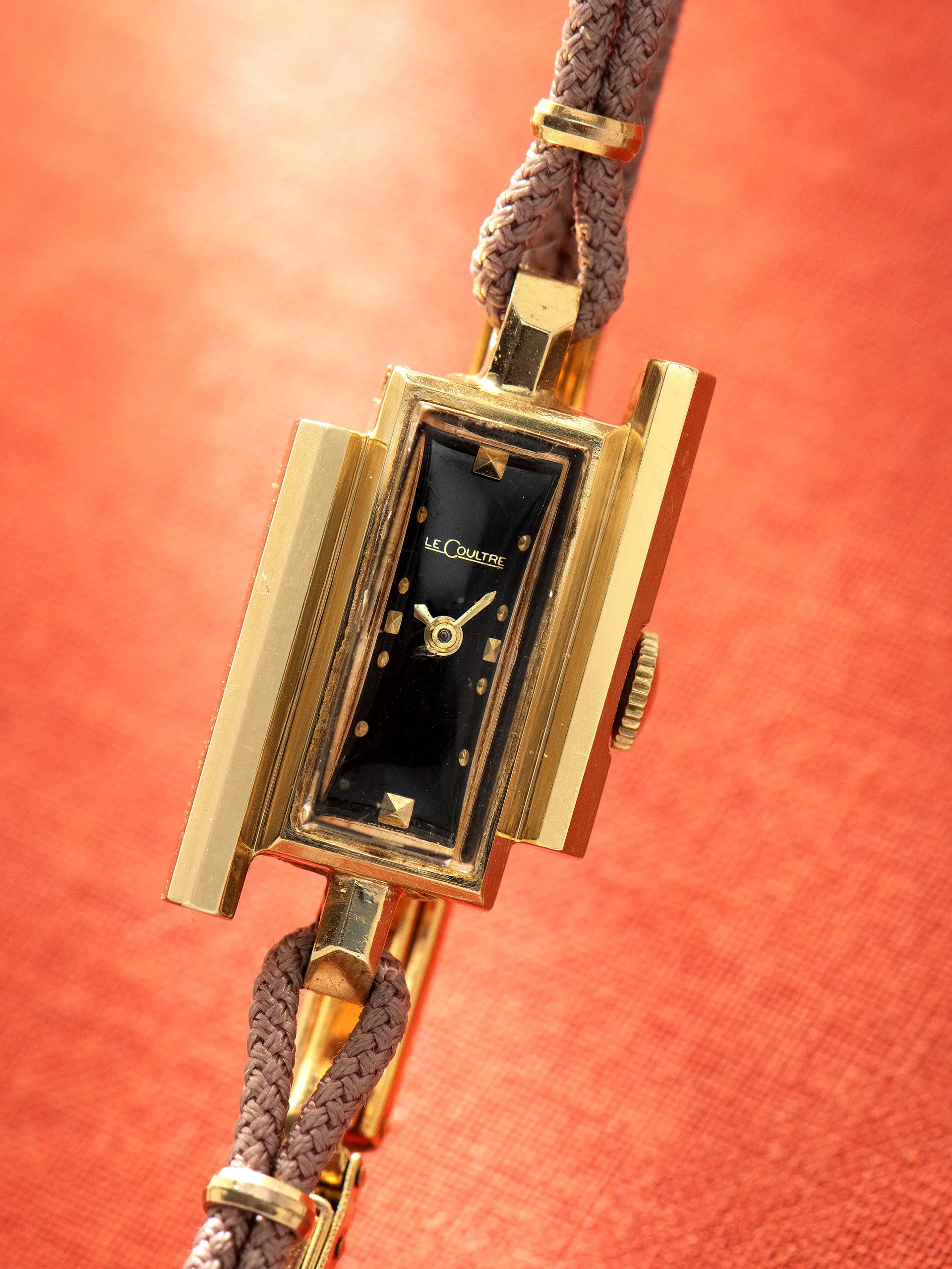 1960s LeCoultre Ladies Art-Deco Watch 14K YG