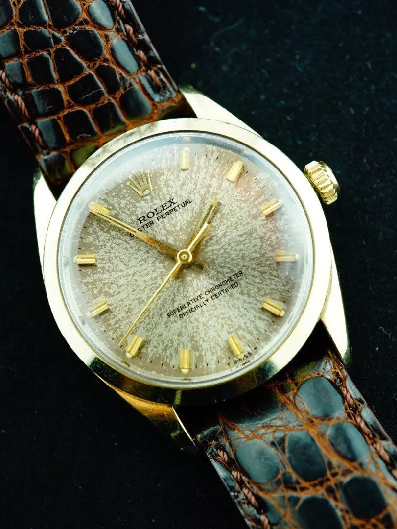 1967 Rolex Oyster Perpetual (Ref. 1024) Gold Cap "Tropical Dial"