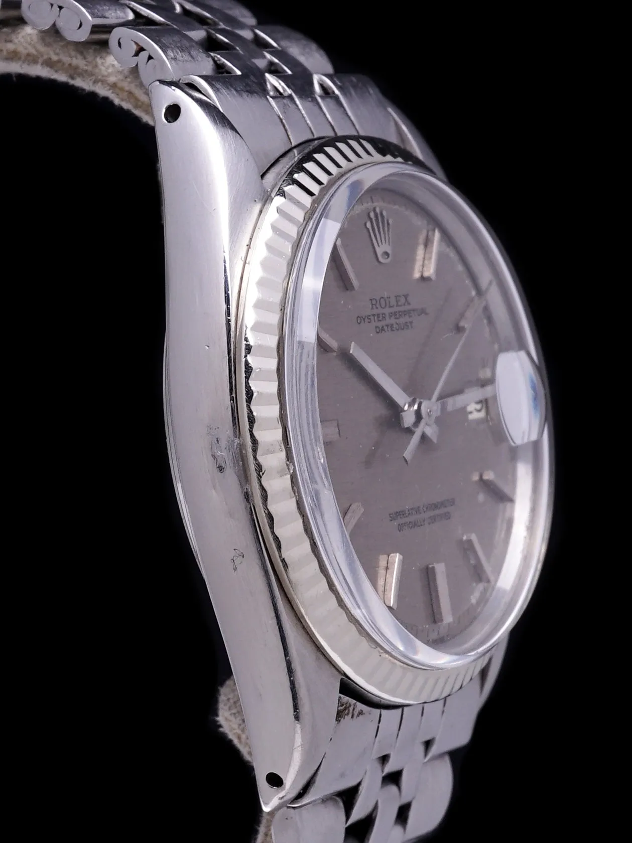 1970 Rolex Datejust (Ref. 1601) No Lume Grey "Linen Dial”