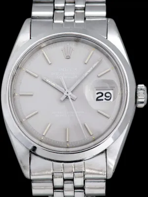 1971 Rolex Datejust (Ref. 1600) Grey "Ghost" Dial W/ Guarantee Paper