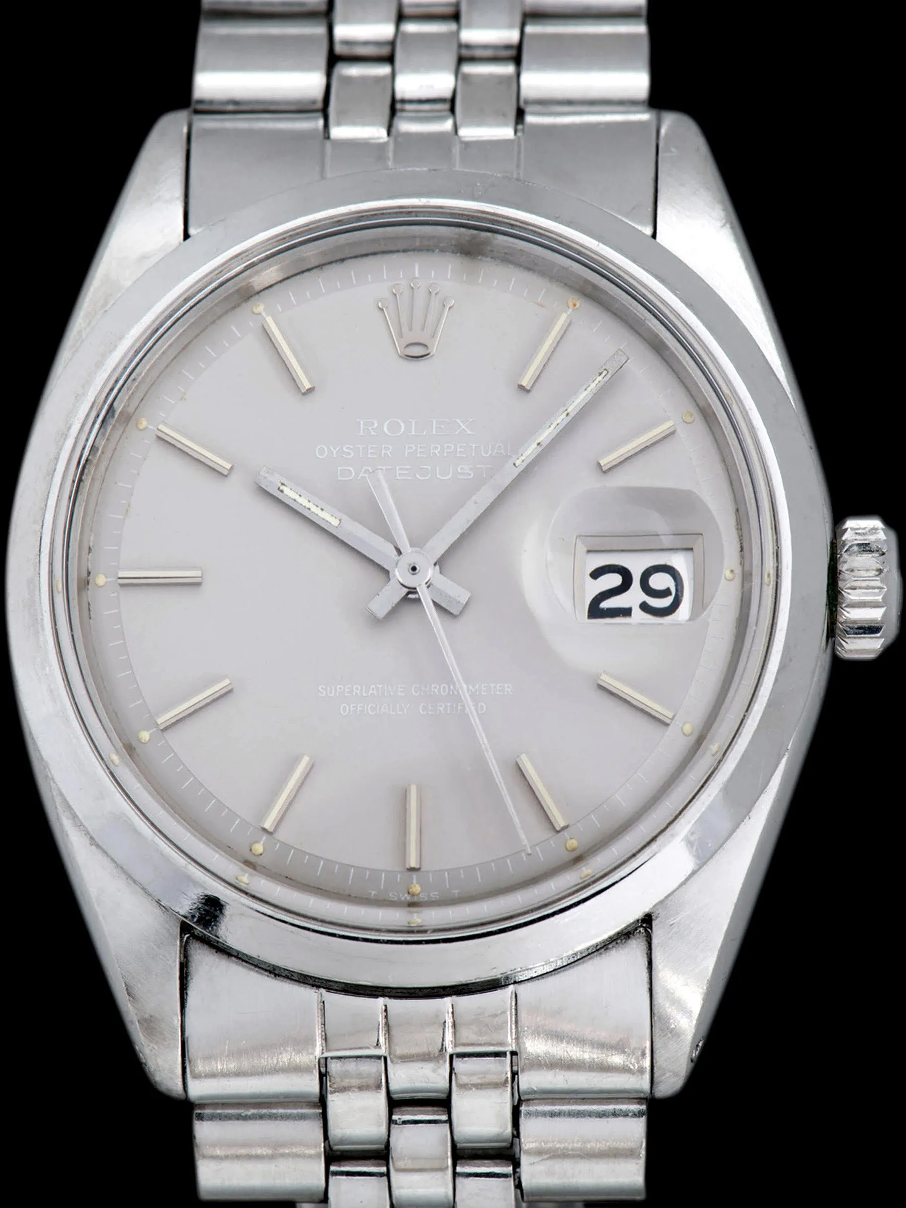 1971 Rolex Datejust (Ref. 1600) Grey "Ghost" Dial W/ Guarantee Paper