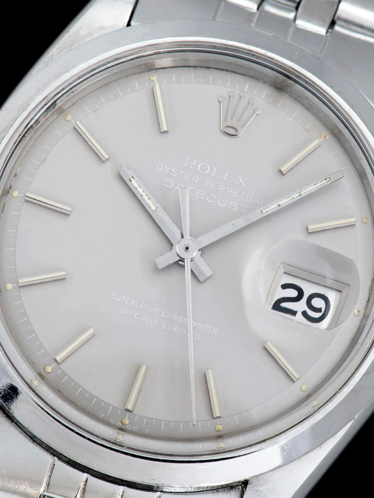 1971 Rolex Datejust (Ref. 1600) Grey "Ghost" Dial W/ Guarantee Paper