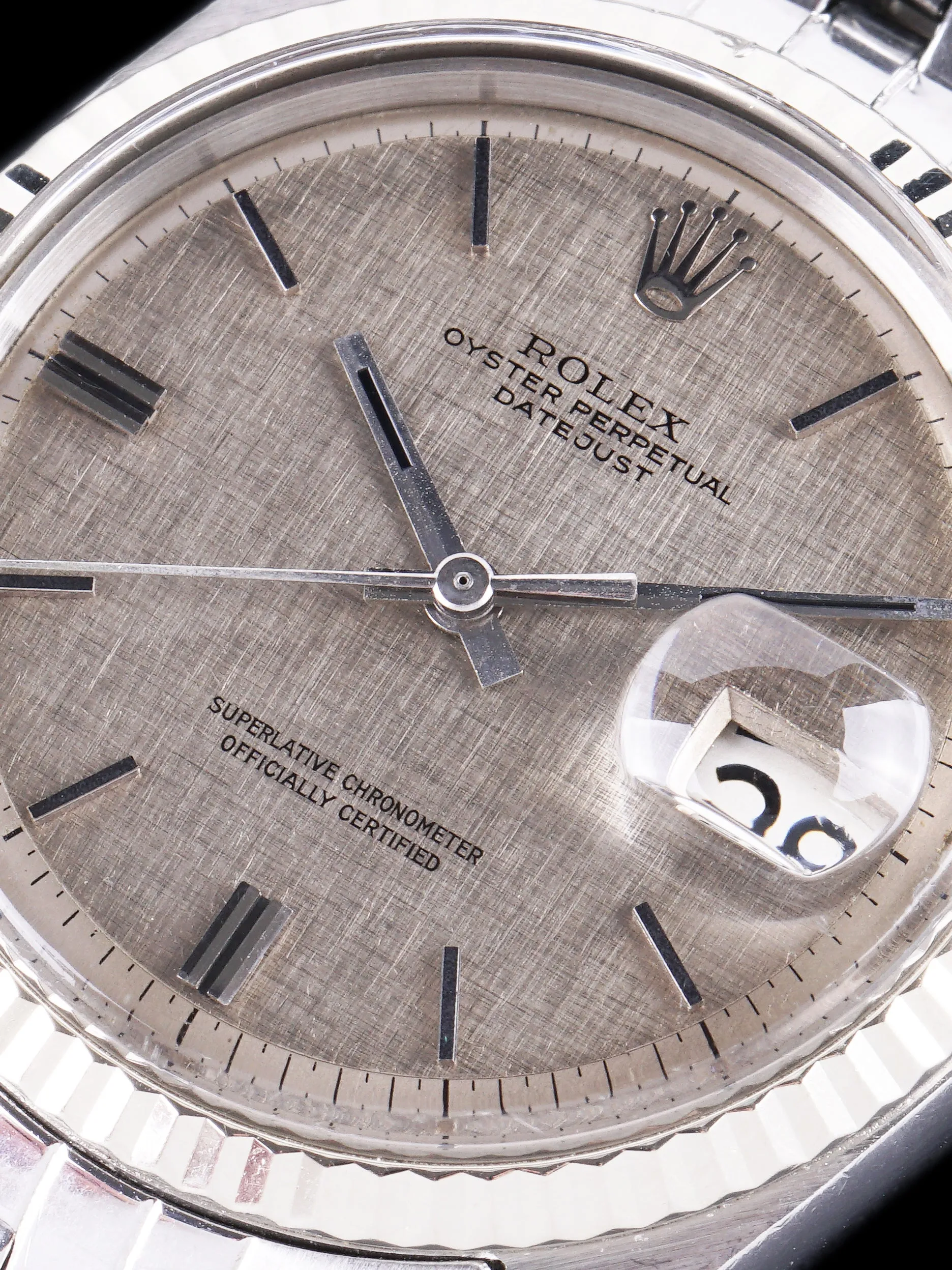 1971 Rolex Datejust (Ref. 1601) No Lume Gray "Linen Dial”
