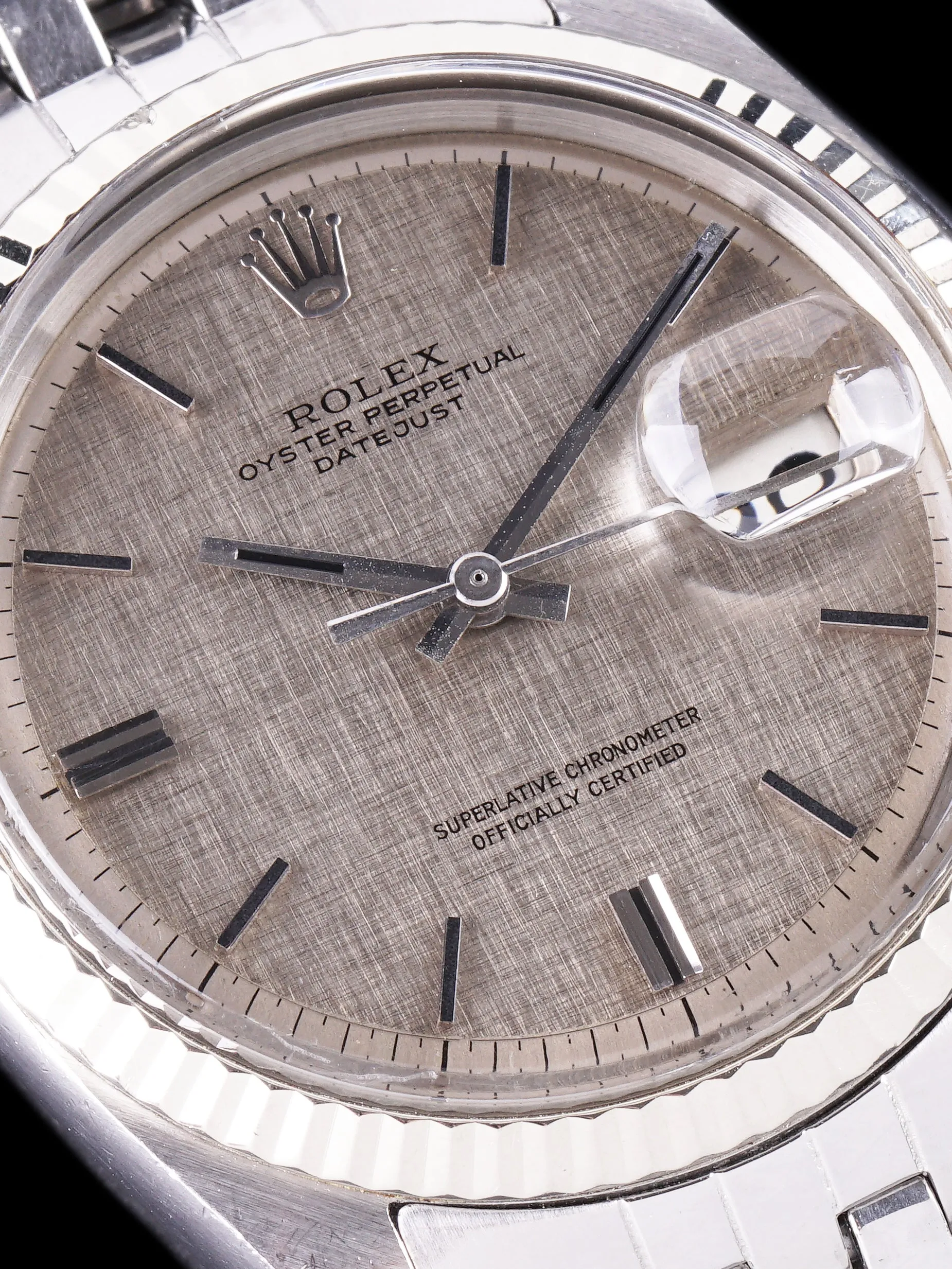 1971 Rolex Datejust (Ref. 1601) No Lume Gray "Linen Dial”