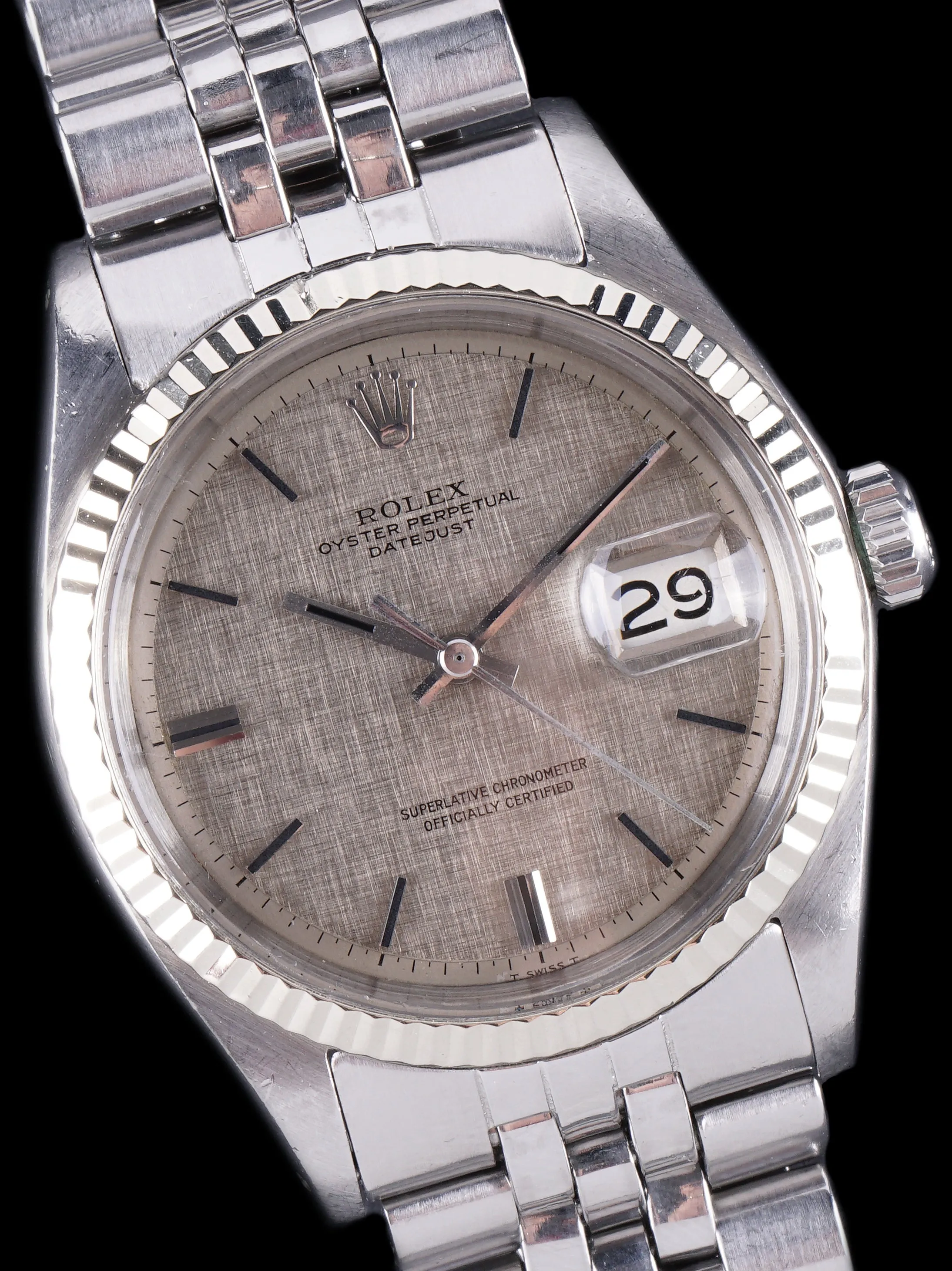 1971 Rolex Datejust (Ref. 1601) No Lume Gray "Linen Dial”