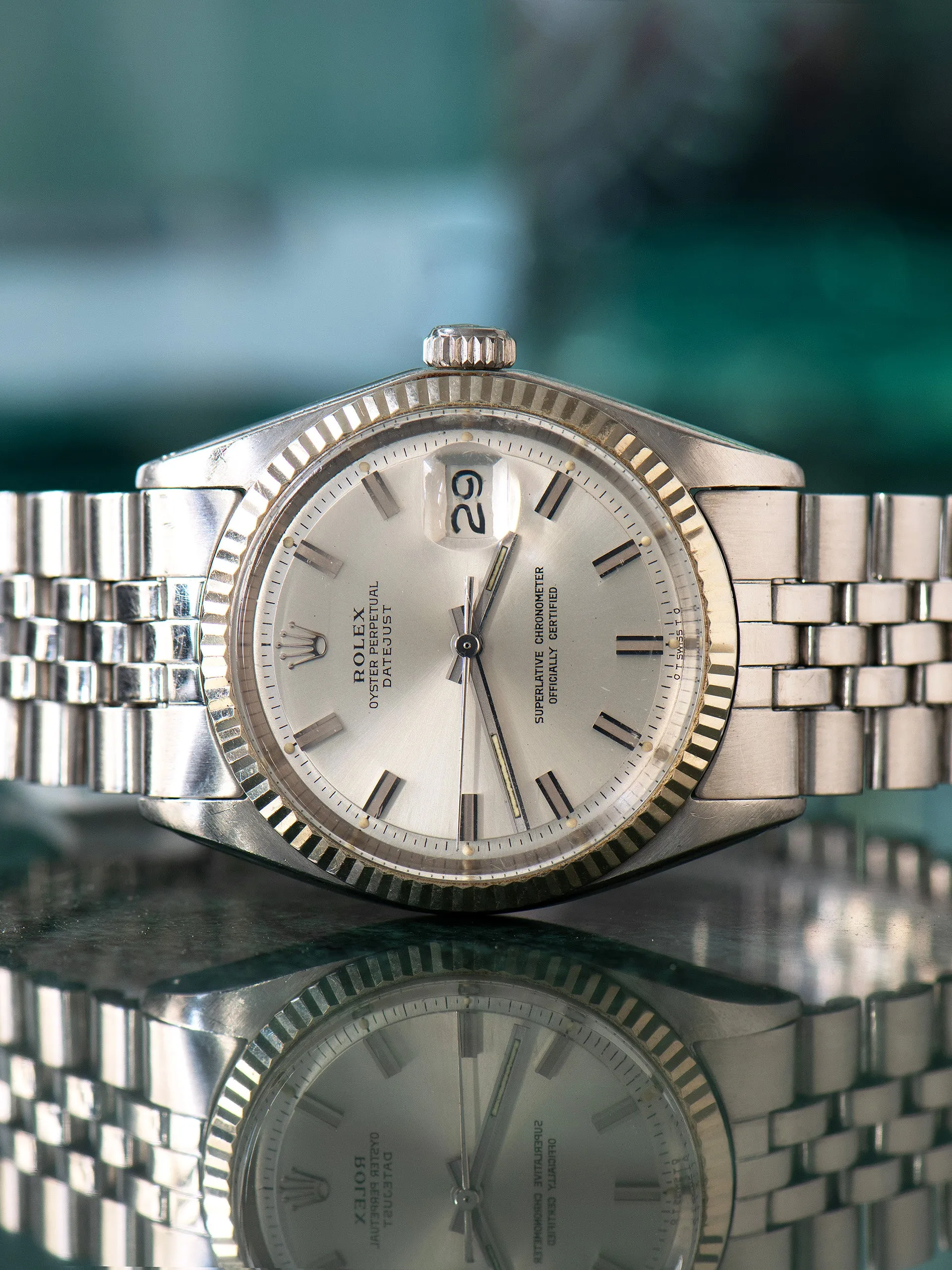 1972 Rolex Datejust (Ref. 1601) Silver "Wide Boy" Sigma Dial