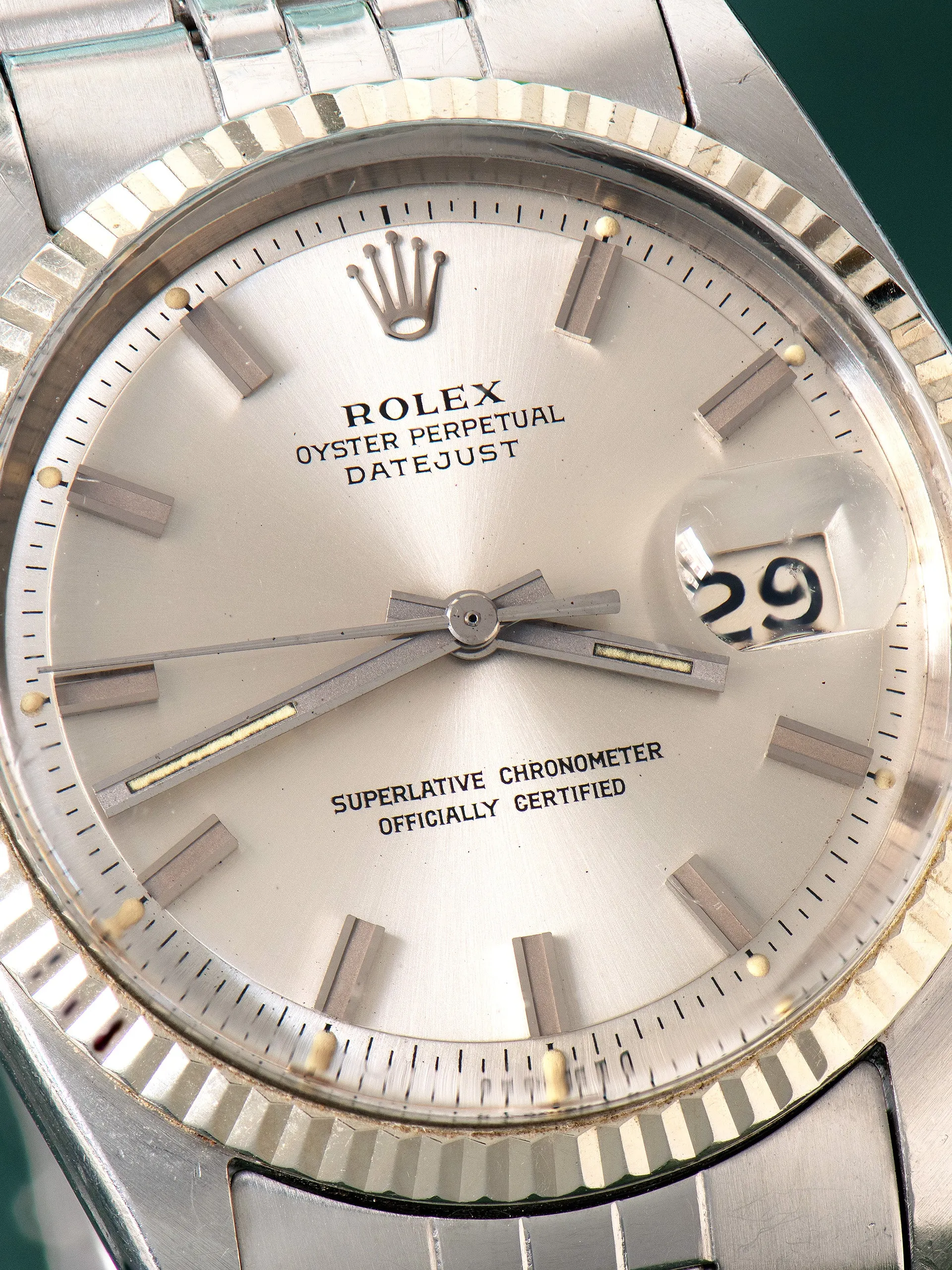 1972 Rolex Datejust (Ref. 1601) Silver "Wide Boy" Sigma Dial