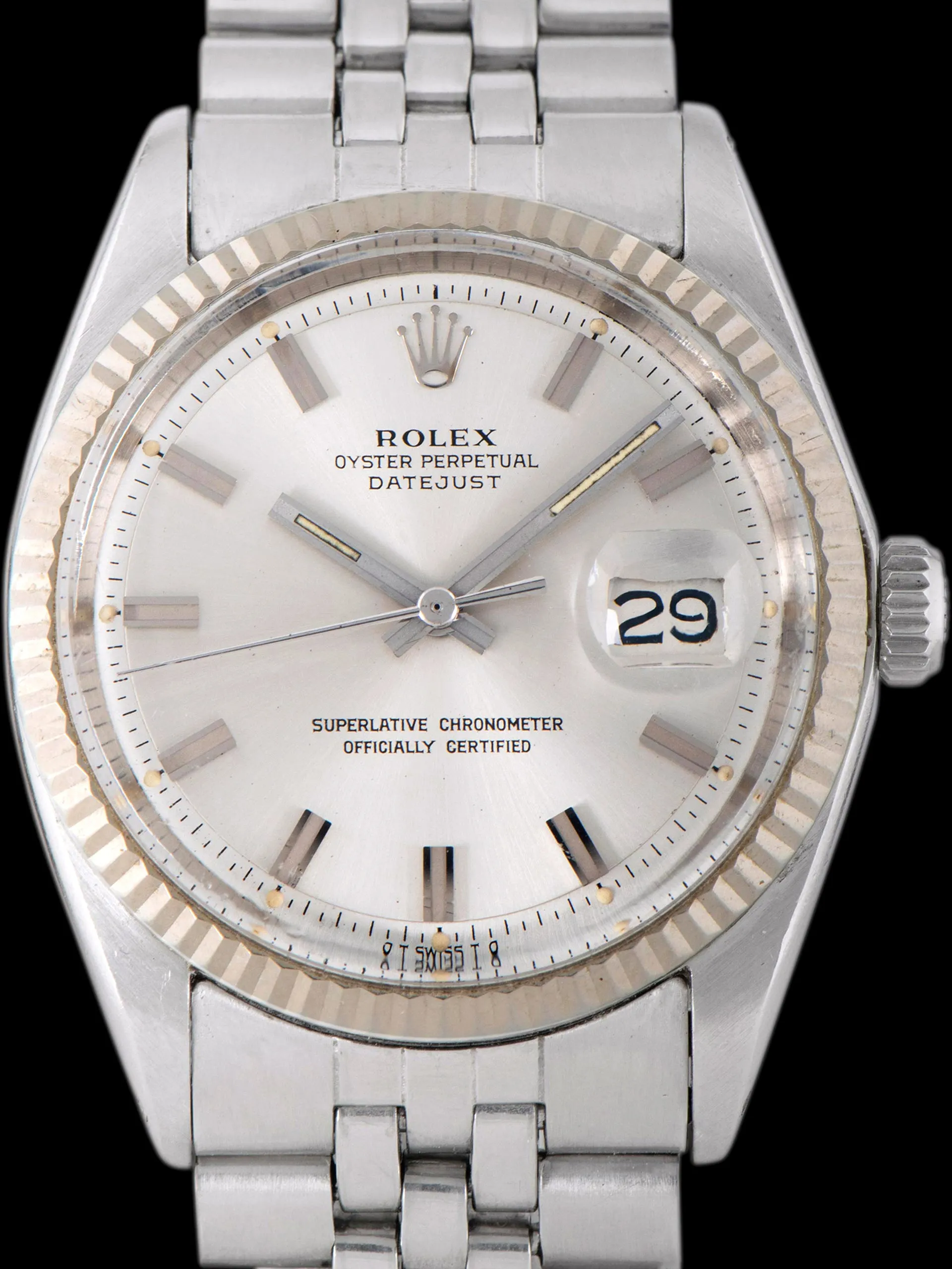1972 Rolex Datejust (Ref. 1601) Silver "Wide Boy" Sigma Dial
