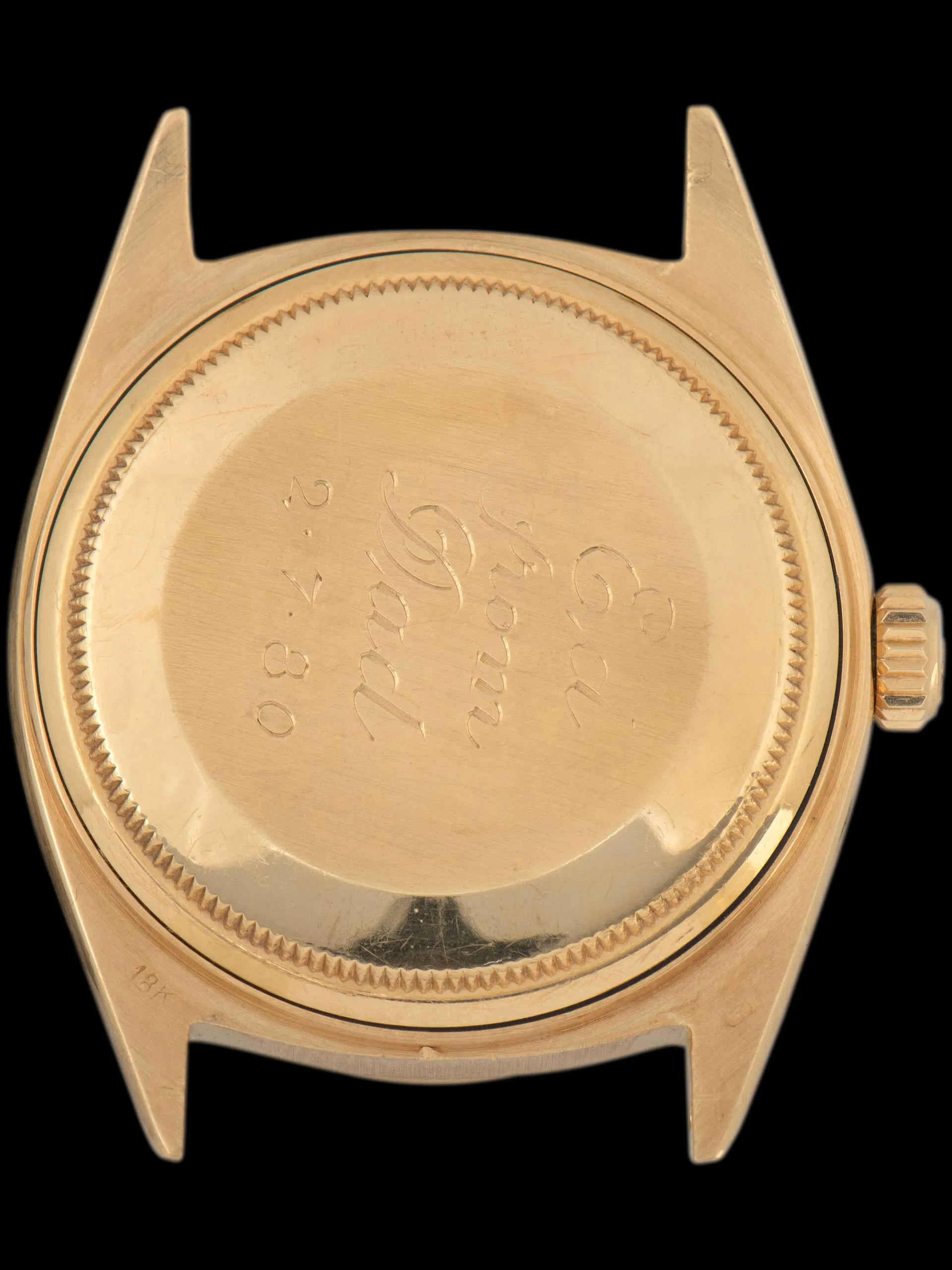 1972 Rolex Day-Date 18K YG (Ref. 1803) Silver "Minute Track" Dial W/ Black Enamel Markers & Hands