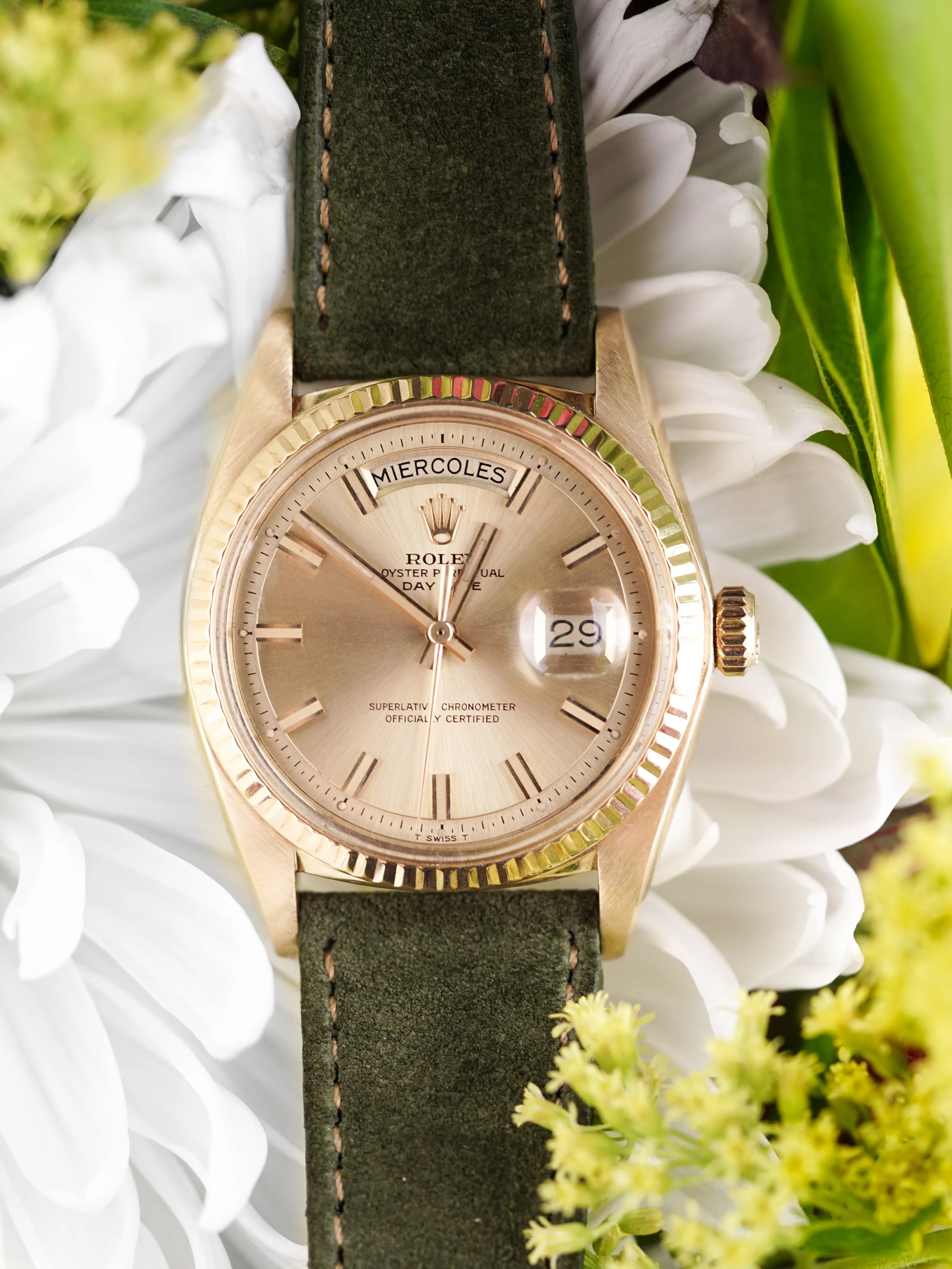 1973 Rolex Day-Date (Ref. 1803) 18k YG "Wide Boy" Dial