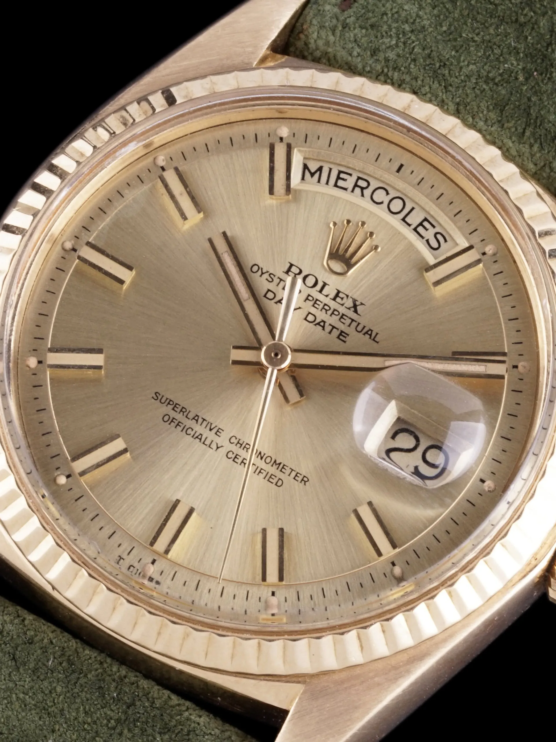 1973 Rolex Day-Date (Ref. 1803) 18k YG "Wide Boy" Dial