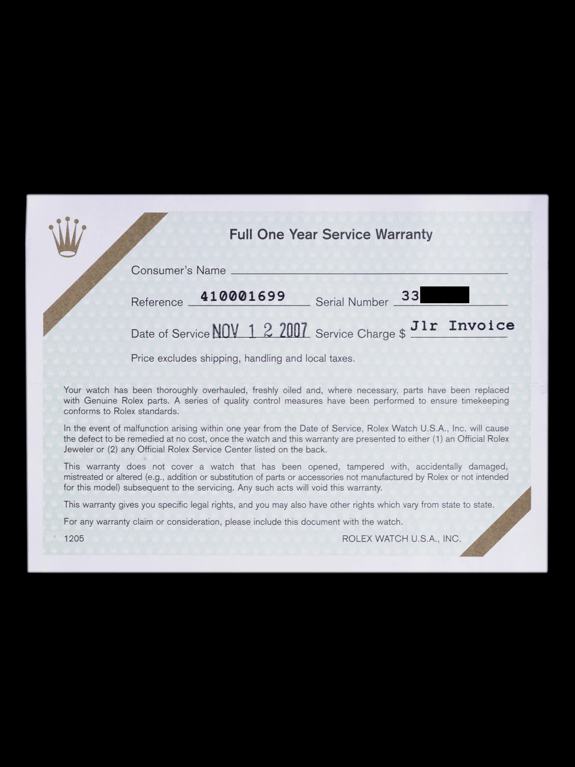 1973 Rolex Two-Tone Datejust (Ref. 1601) W/ Box, Papers, & RSC Paper