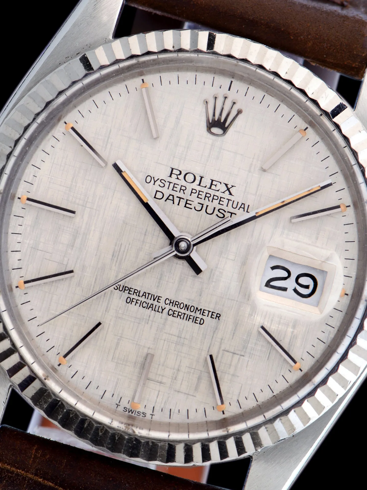 1982 Rolex Datejust (Ref. 16014) Silver Linen Dial