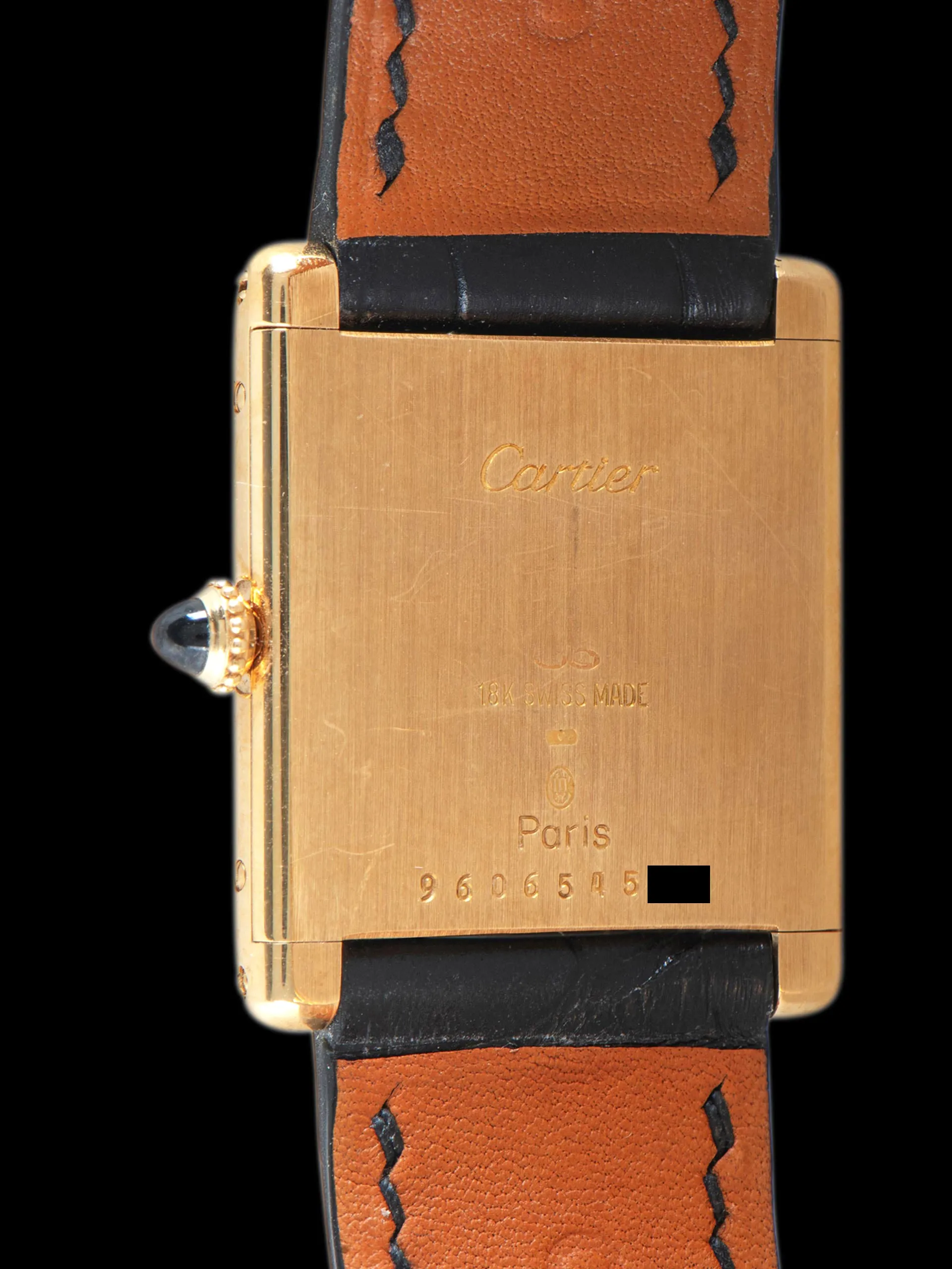 1984 Cartier Paris Tank LC 18K YG (Ref. 96065) "Extra Plate" W/ Box & Papers