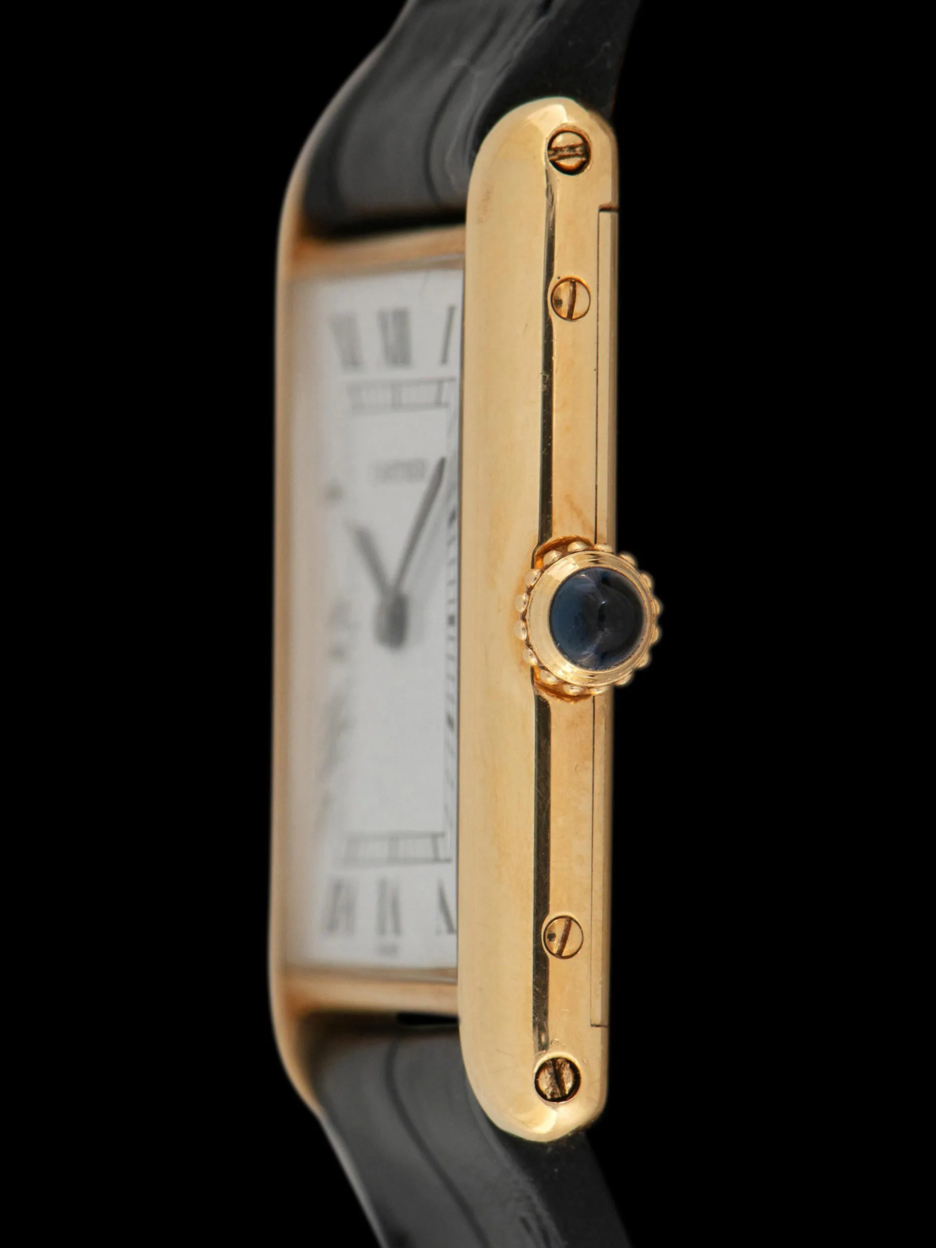 1984 Cartier Paris Tank LC 18K YG (Ref. 96065) "Extra Plate" W/ Box & Papers