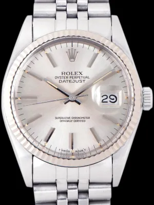 1985 Rolex Datejust (Ref. 16014) Silver Dial W/ Rolex Guarantee Paper