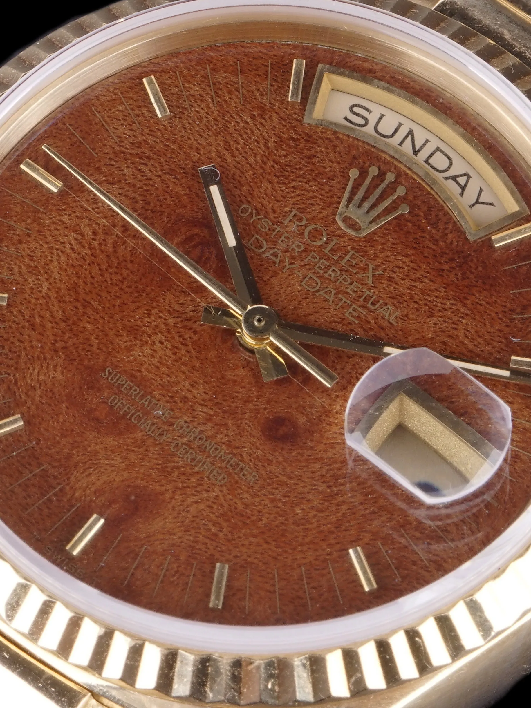 1986 Rolex Day-Date (Ref. 18038) “Burlwood Dial”