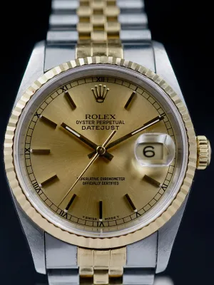 1991 Rolex Two-Tone Datejust (Ref. 16233) With Papers