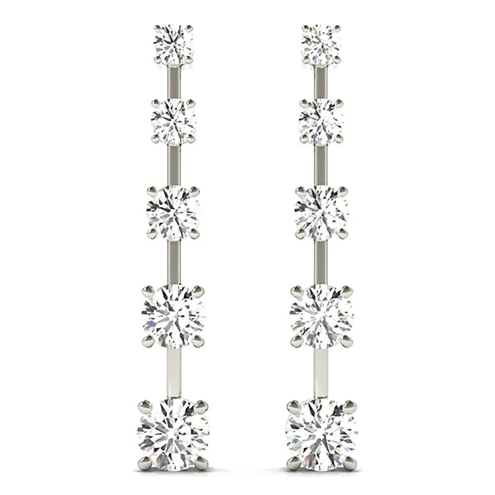 2.00 ctw Diamond Drop Earrings Journey Style