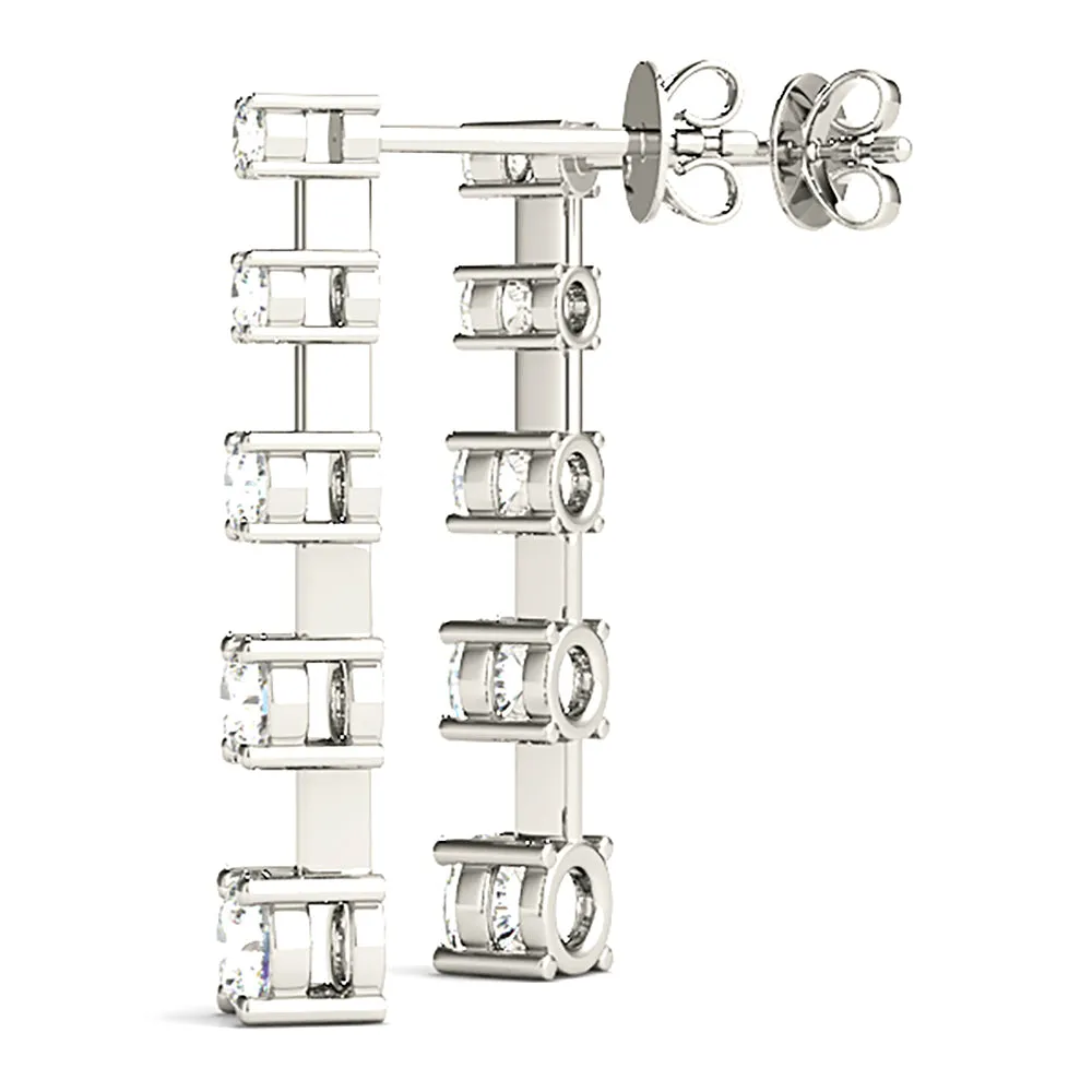 2.00 ctw Diamond Drop Earrings Journey Style