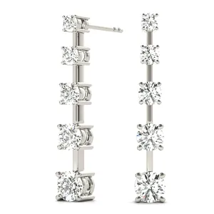 2.00 ctw Diamond Drop Earrings Journey Style