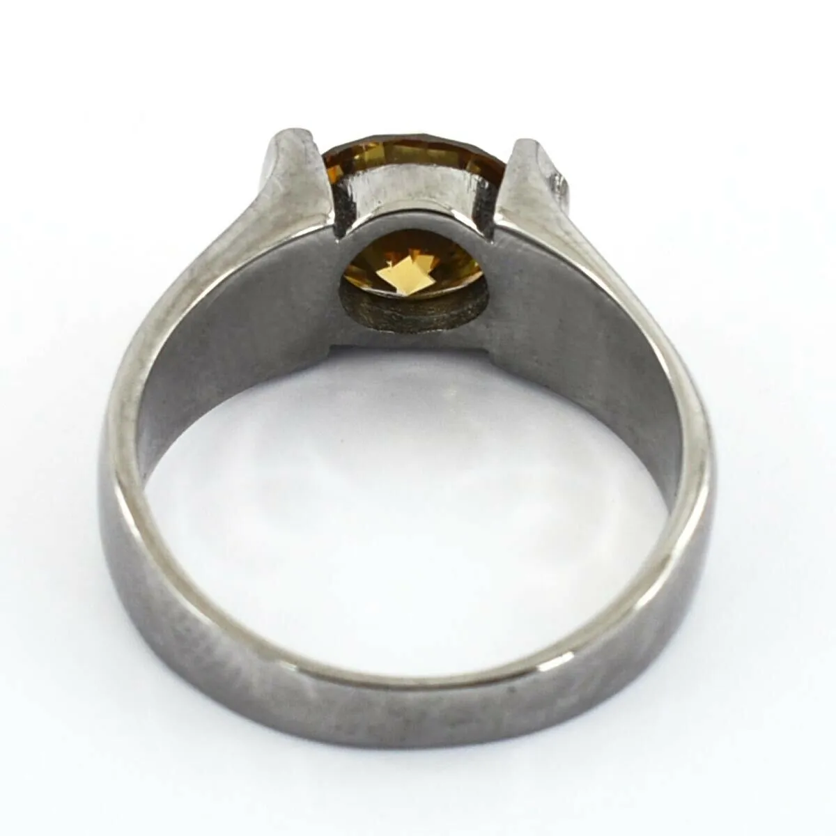 2.25 Ct Round Shape Champagne Diamond Solitaire Ring, Amazing Shine & Bling