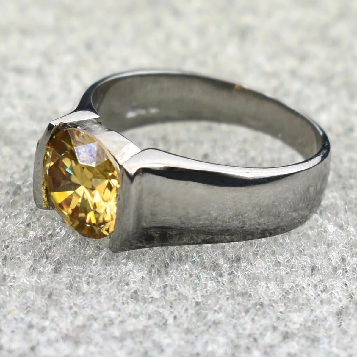 2.25 Ct Round Shape Champagne Diamond Solitaire Ring, Amazing Shine & Bling