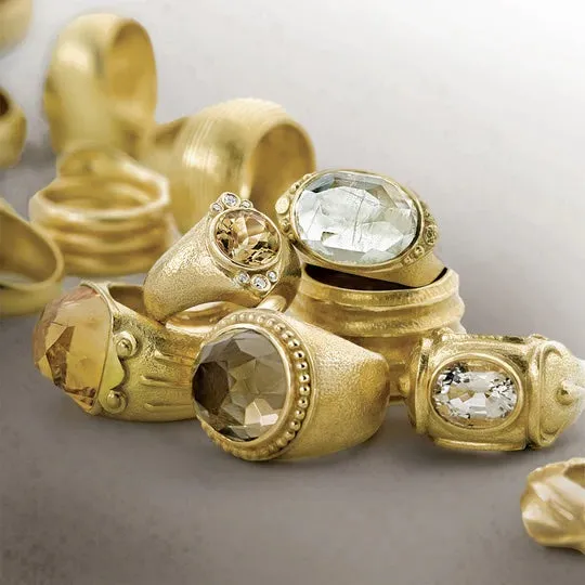 22K Gold Citrine Ring