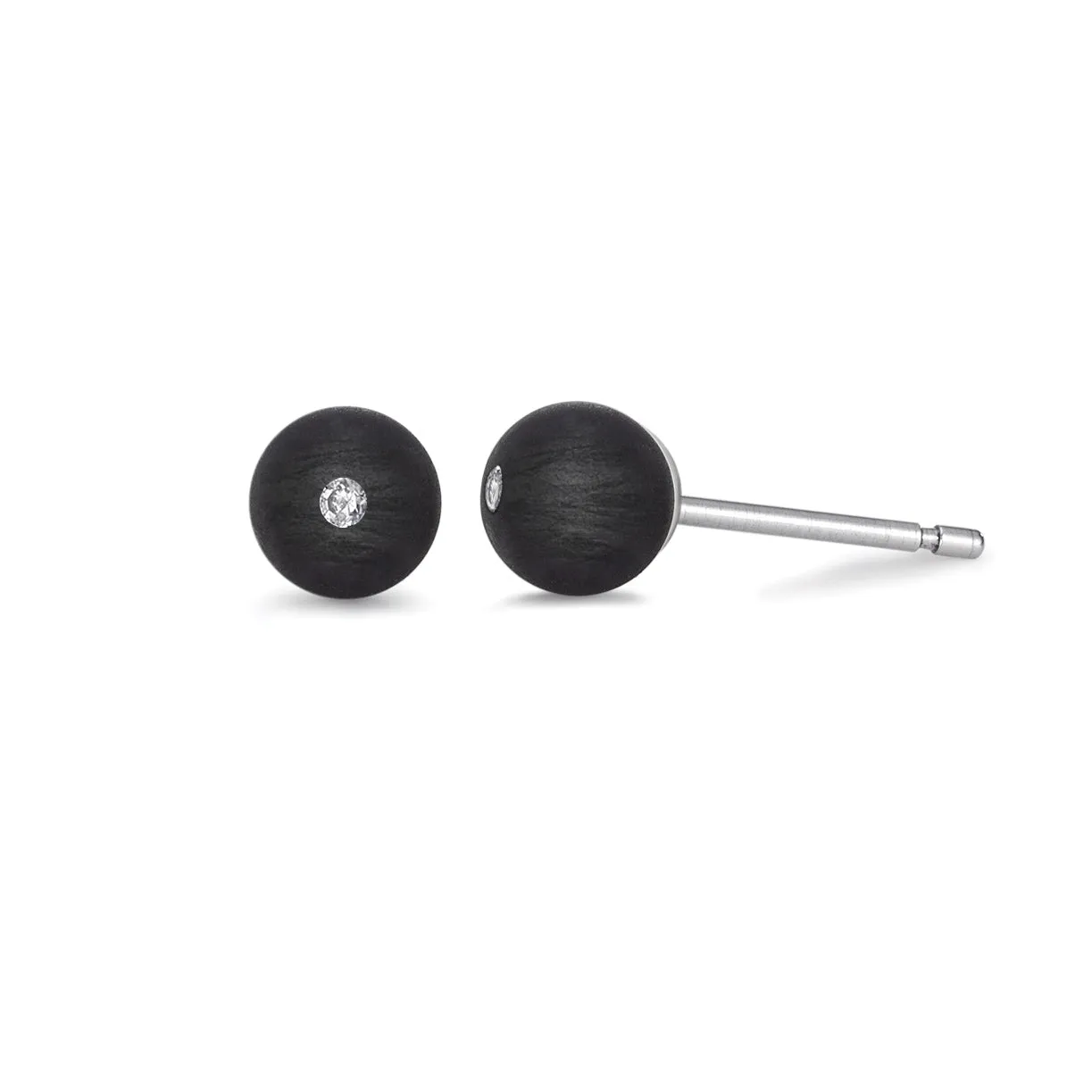 26074-02 TeNo Stainless Steel Earrings (with .03ct total weight)