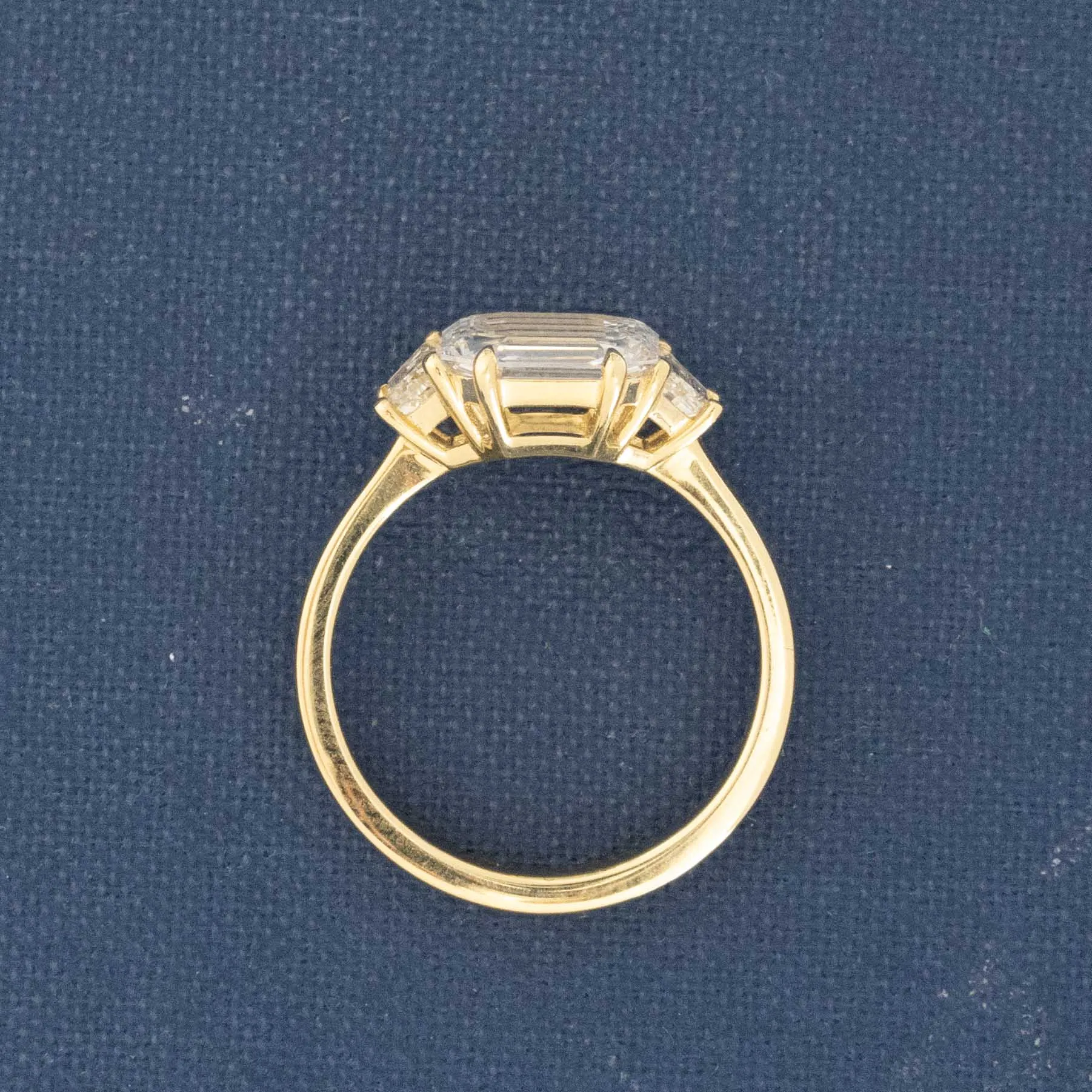 2.69ctw Portrait Cut Diamond Trilogy Ring