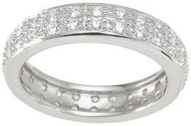 2C Engagement Ring Eternity Wedding Eternity Band Womens Simulated Diamond 925 Sterling Silver