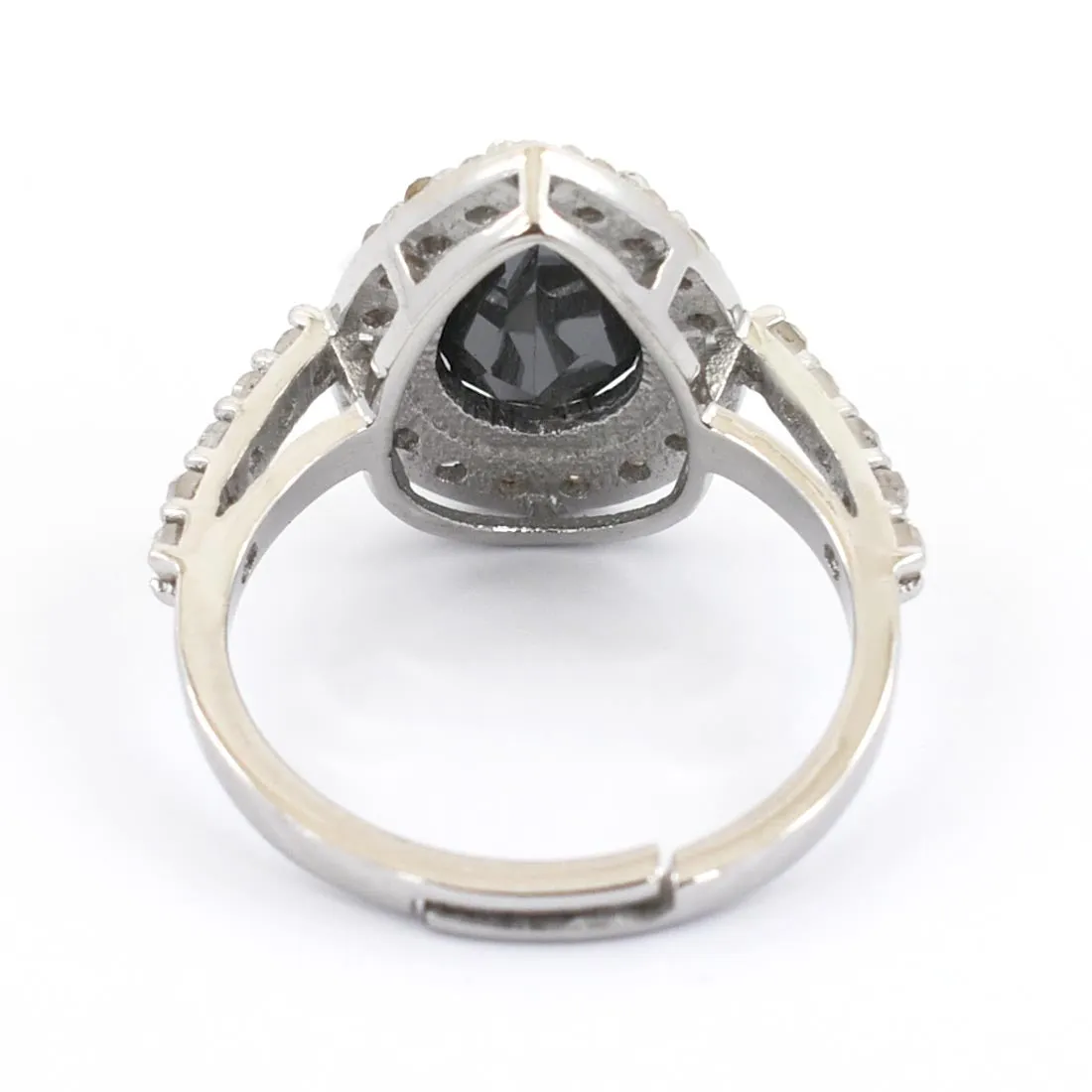 3 Ct Certified Lovely Black Diamond Ring With Rose Cut Diamond Accents, Gift for Wife, Girlfriend