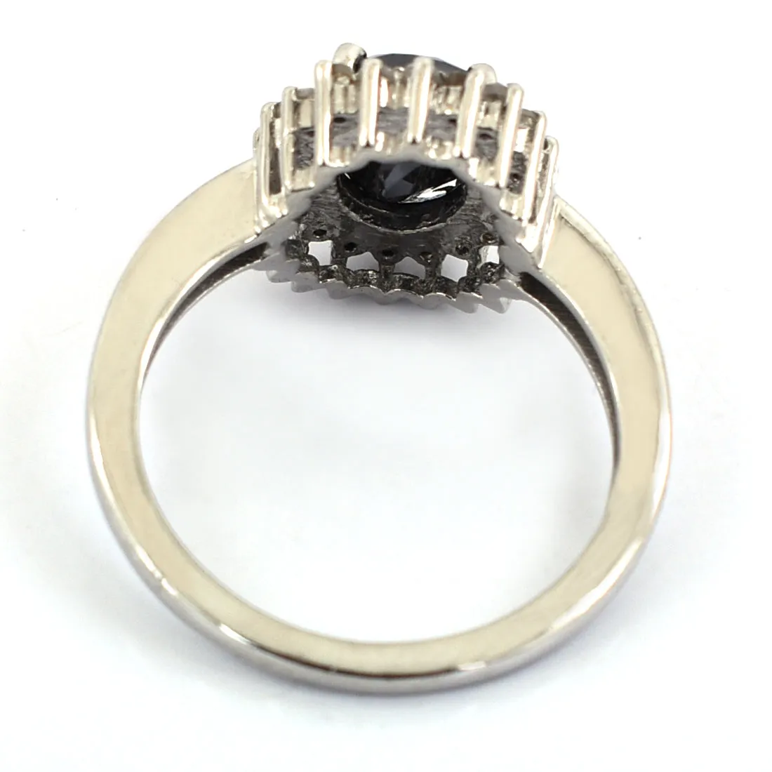 3 Ct Very Elegant Black Diamond Designer Ring With Diamond Accents, Great Design & Amazing Look