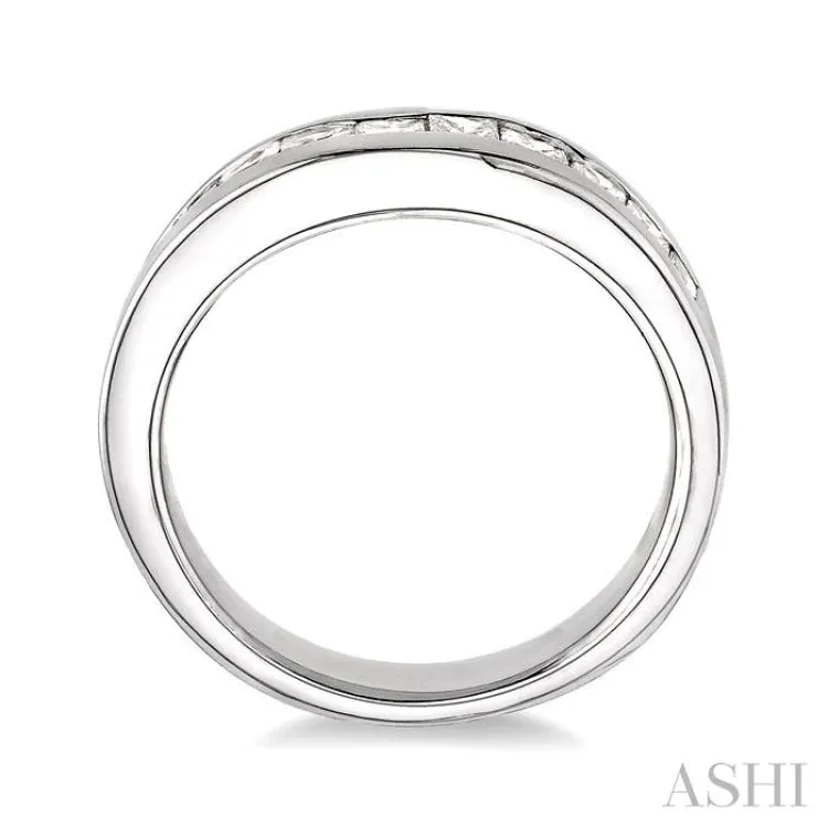 3/4 ctw Princess Cut Diamond Matching Wedding Band in 14K White Gold