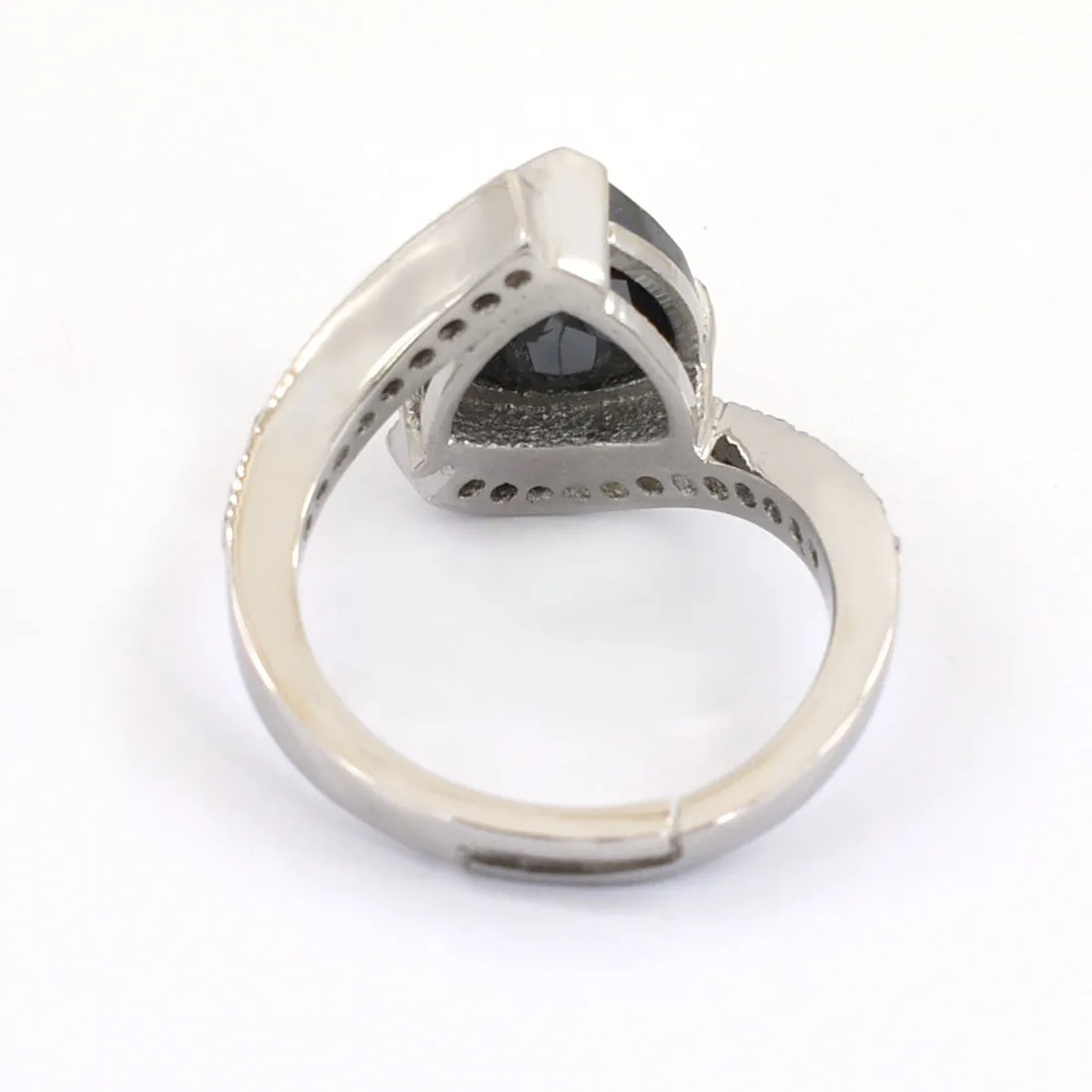 3.50 Ct Gorgeous Black Diamond Designer Ring With Diamond Accents, Amazing Shine & Great Shine